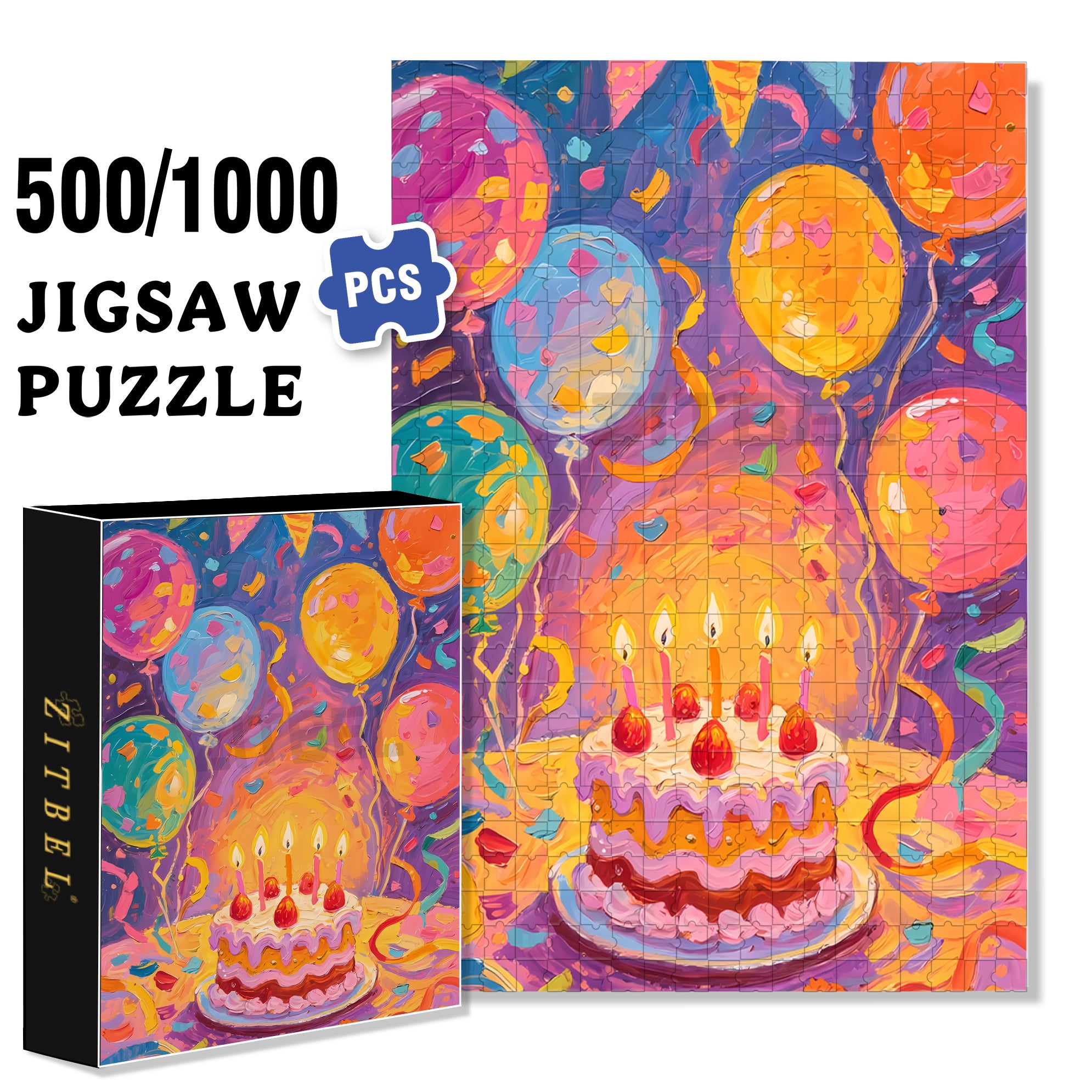 Animals Event 500pcs/1000pcs Jigsaw Puzzle, Scratch-Resistant, Interactive Family Game & Brain-Boosting DIY Decor, Perfect for Halloween, Christmas & New Year Gifts, Family Puzzle Game