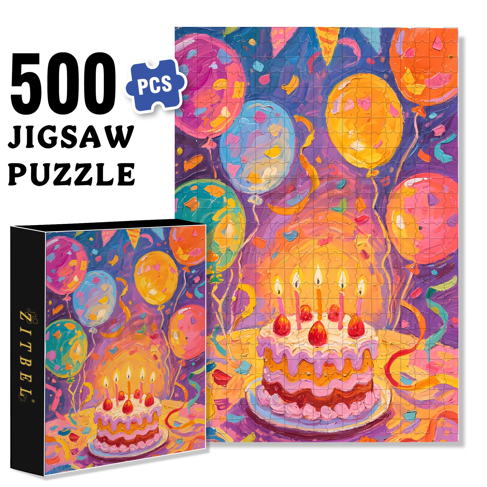 Animals Event 500pcs/1000pcs Jigsaw Puzzle, Scratch-Resistant, Interactive Family Game & Brain-Boosting DIY Decor, Perfect for Halloween, Christmas & New Year Gifts, Family Puzzle Game