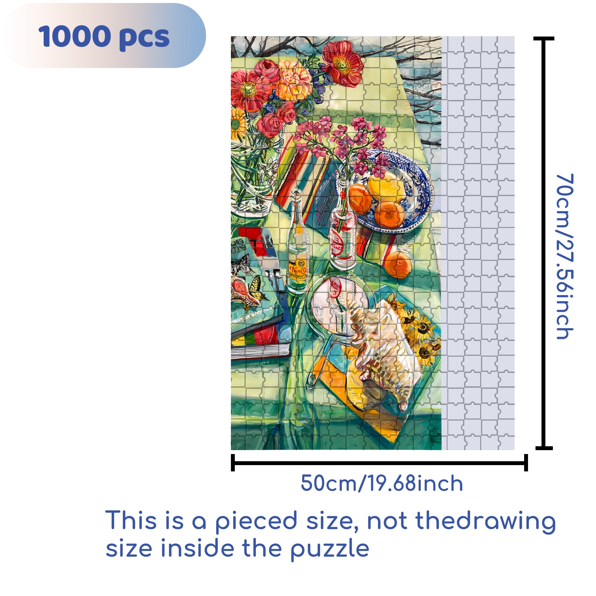 Apple & Dog 500pcs/1000pcs Jigsaw Puzzle, Scratch-Resistant, Interactive Family Game & Brain-Boosting DIY Decor, Perfect for Halloween, Christmas & New Year Gifts, Family Puzzle Game