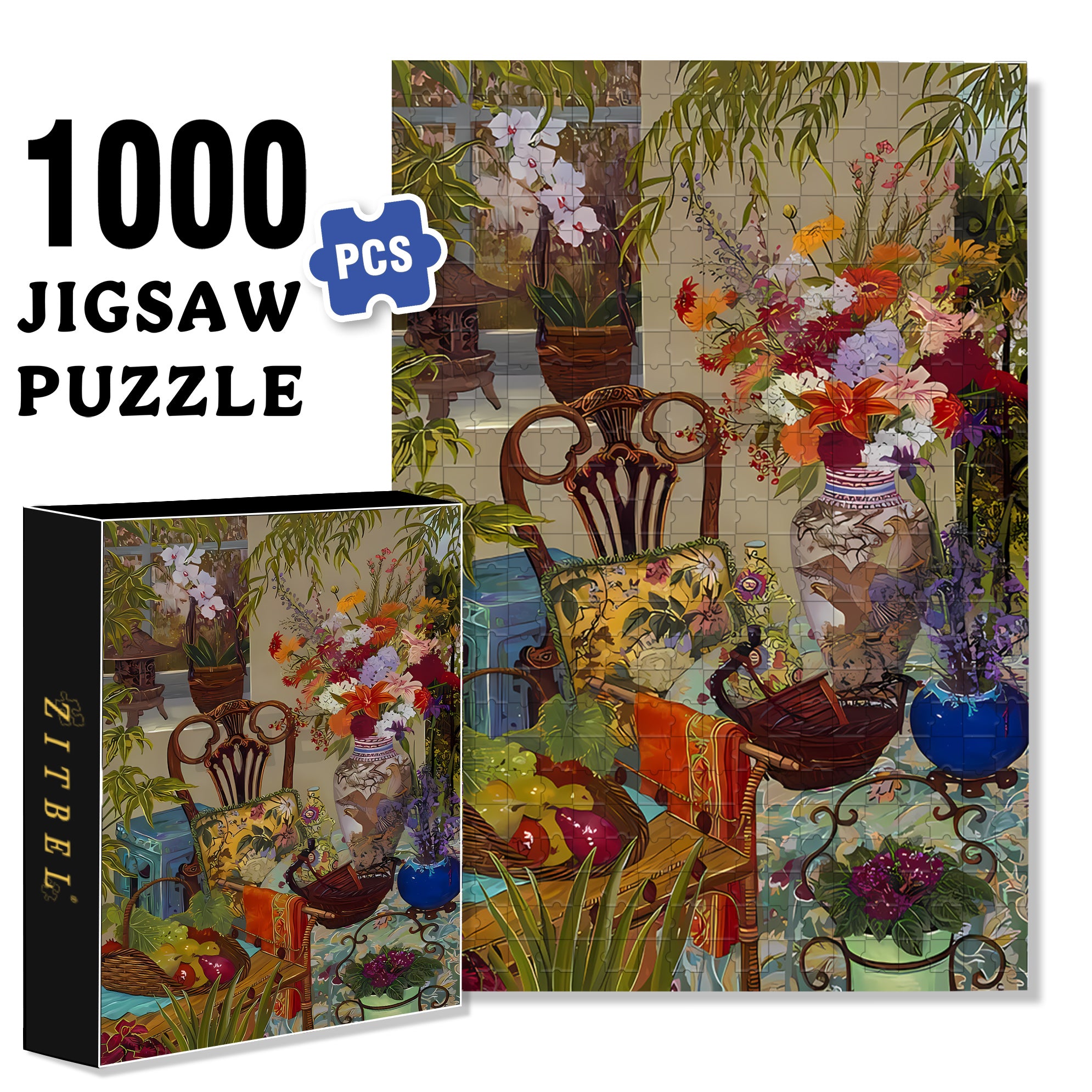 Birds 500pcs/1000pcs Jigsaw Puzzle, Scratch-Resistant, Interactive Family Game & Brain-Boosting DIY Decor, Perfect for Halloween, Christmas & New Year Gifts, Family Puzzle Game