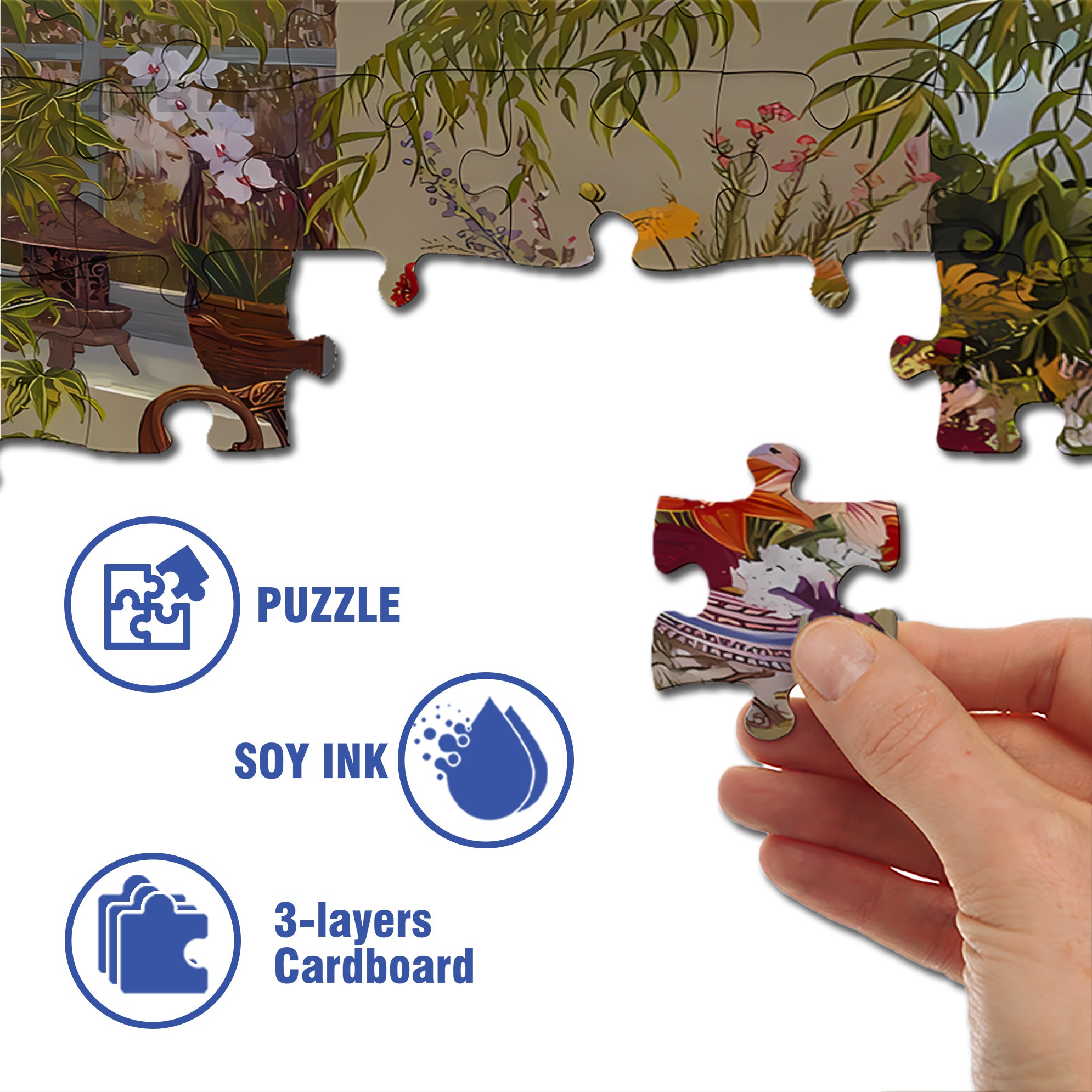 Birds 500pcs/1000pcs Jigsaw Puzzle, Scratch-Resistant, Interactive Family Game & Brain-Boosting DIY Decor, Perfect for Halloween, Christmas & New Year Gifts, Family Puzzle Game