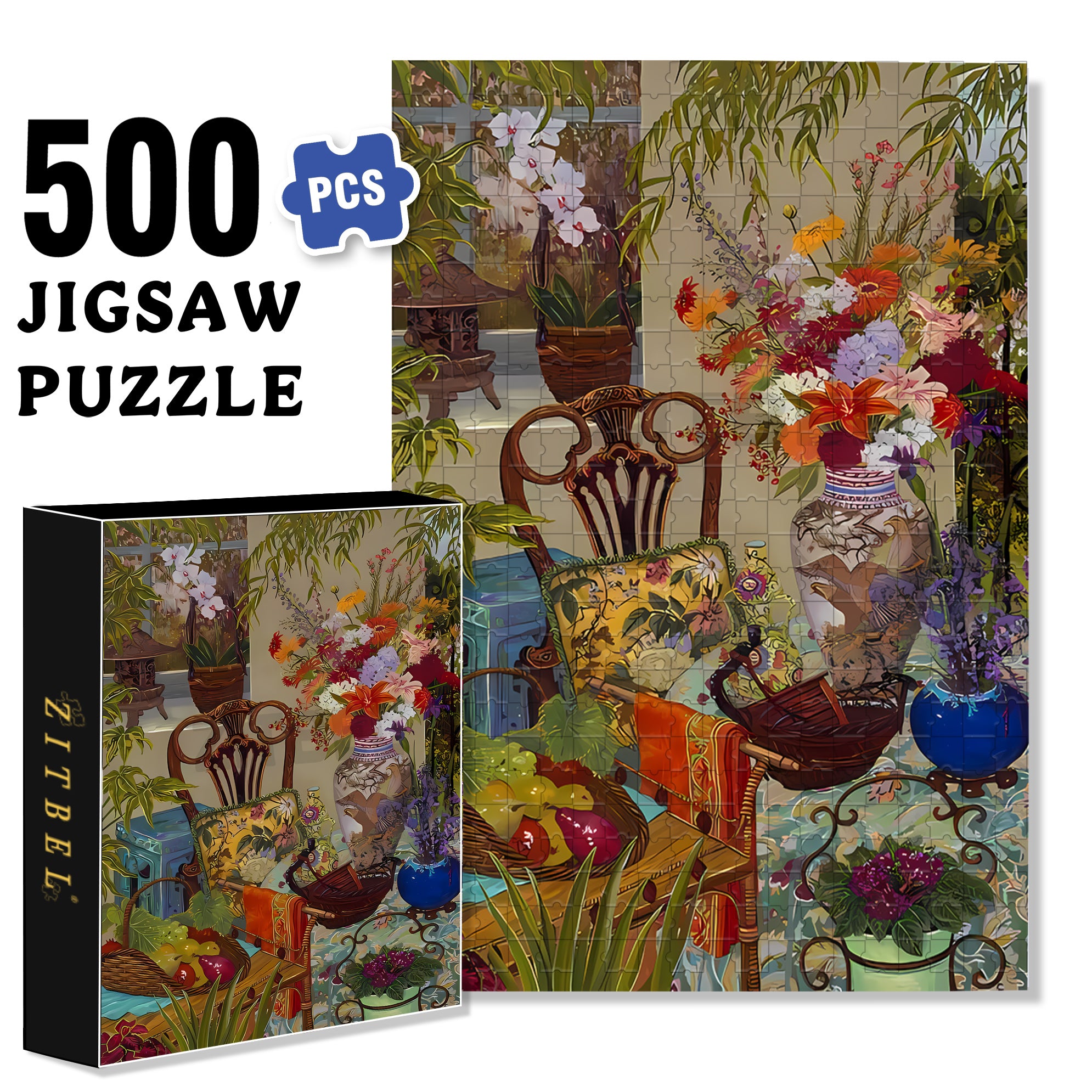 Birds 500pcs/1000pcs Jigsaw Puzzle, Scratch-Resistant, Interactive Family Game & Brain-Boosting DIY Decor, Perfect for Halloween, Christmas & New Year Gifts, Family Puzzle Game