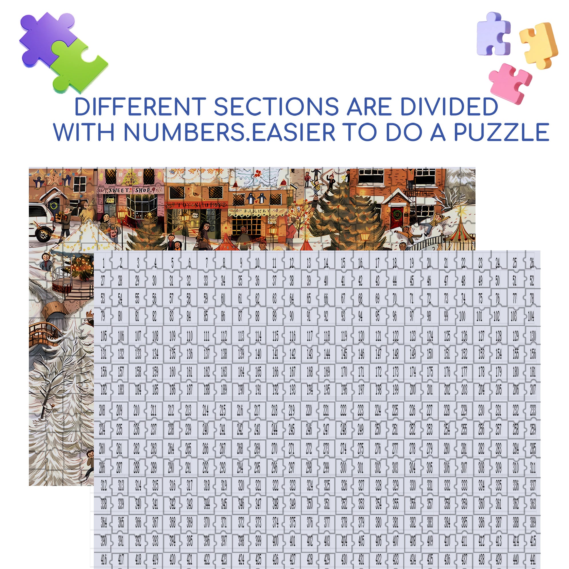 Bonnie's Home 500pcs/1000pcs Jigsaw Puzzle, Scratch-Resistant, Interactive Family Game & Brain-Boosting DIY Decor, Perfect for Halloween, Christmas & New Year Gifts, Family Puzzle Game
