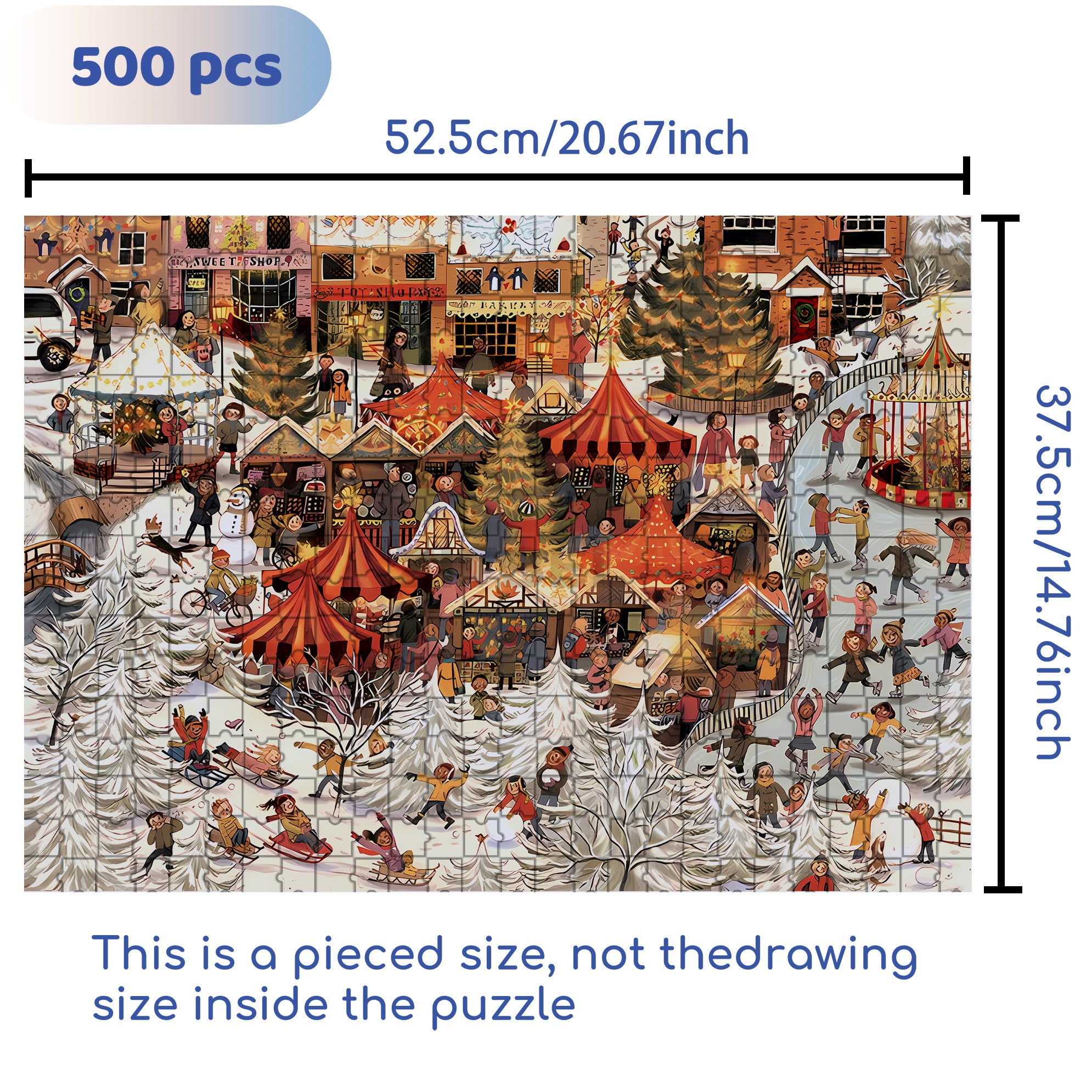 Bonnie's Home 500pcs/1000pcs Jigsaw Puzzle, Scratch-Resistant, Interactive Family Game & Brain-Boosting DIY Decor, Perfect for Halloween, Christmas & New Year Gifts, Family Puzzle Game