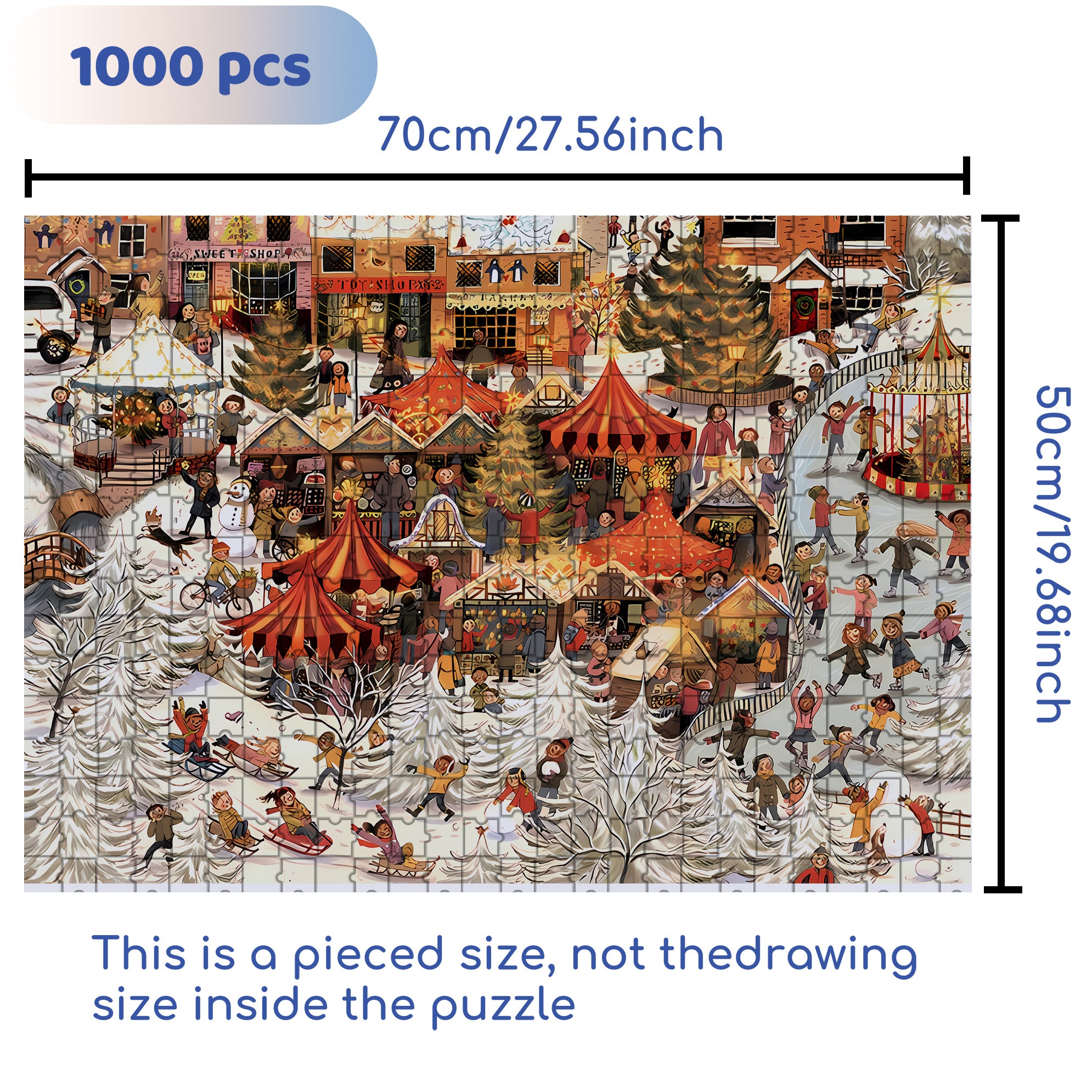 Bonnie's Home 500pcs/1000pcs Jigsaw Puzzle, Scratch-Resistant, Interactive Family Game & Brain-Boosting DIY Decor, Perfect for Halloween, Christmas & New Year Gifts, Family Puzzle Game