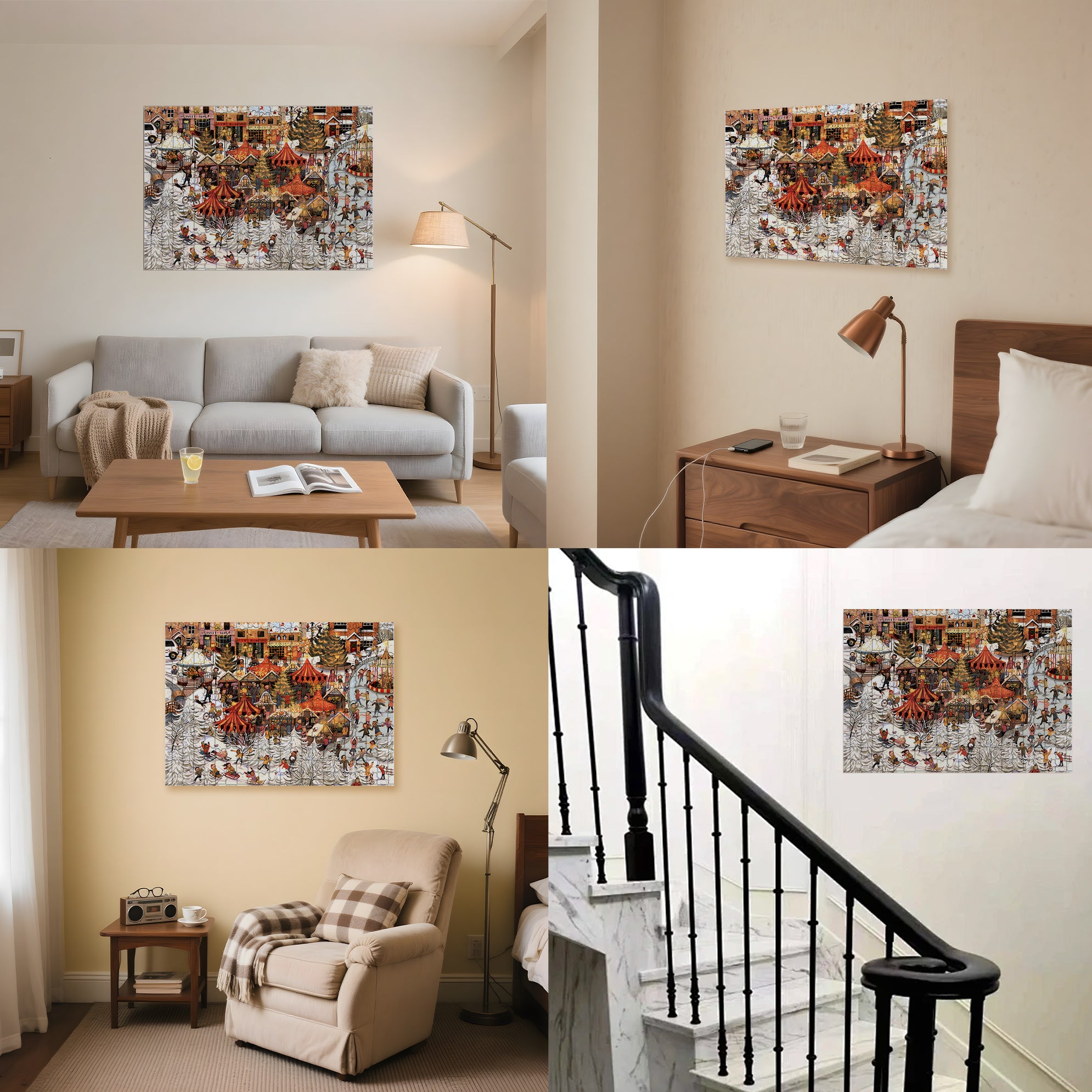 Bonnie's Home 500pcs/1000pcs Jigsaw Puzzle, Scratch-Resistant, Interactive Family Game & Brain-Boosting DIY Decor, Perfect for Halloween, Christmas & New Year Gifts, Family Puzzle Game