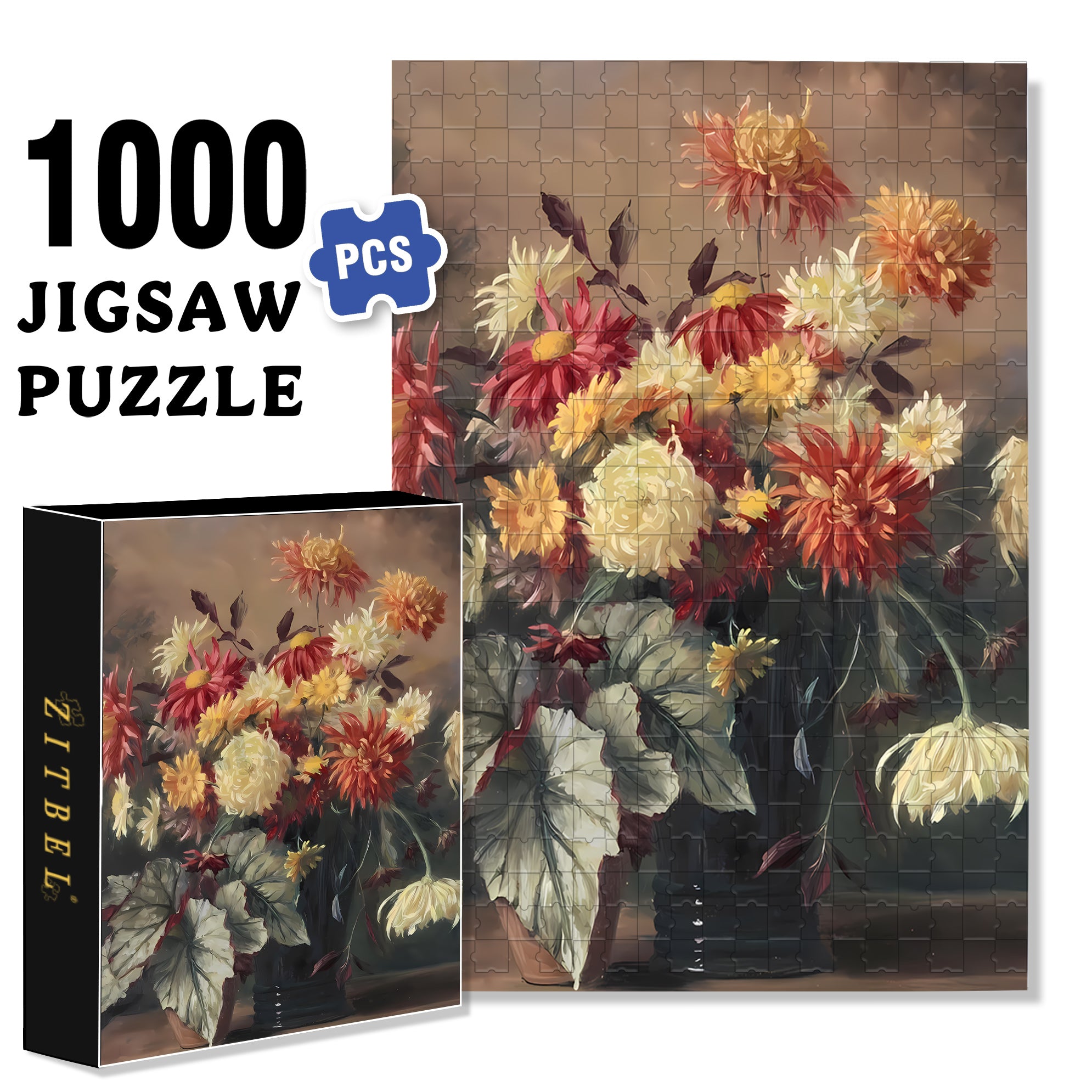 Briony May Smith 500pcs/1000pcs Jigsaw Puzzle, Scratch-Resistant, Interactive Family Game & Brain-Boosting DIY Decor, Perfect for Halloween, Christmas & New Year Gifts, Family Puzzle Game
