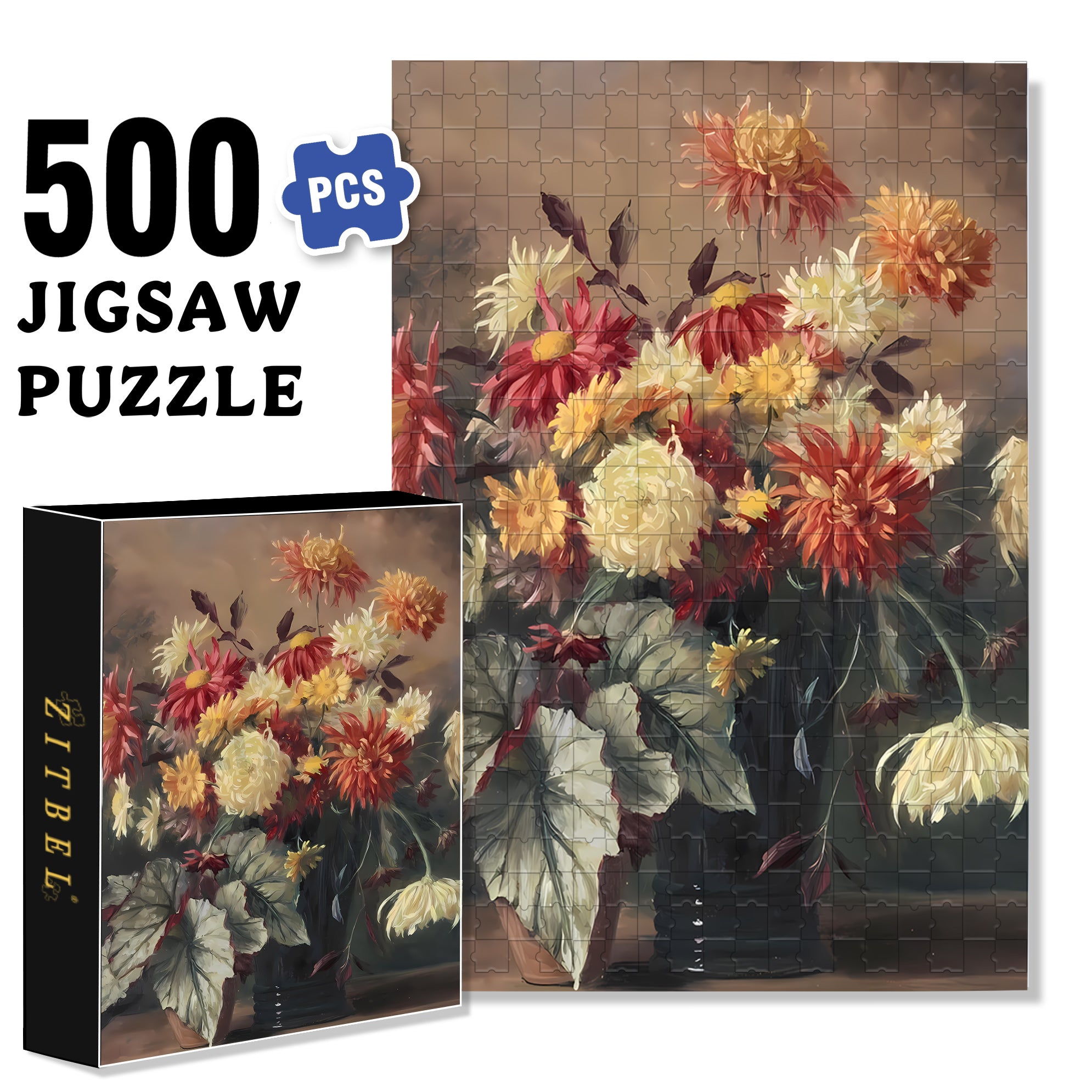 Briony May Smith 500pcs/1000pcs Jigsaw Puzzle, Scratch-Resistant, Interactive Family Game & Brain-Boosting DIY Decor, Perfect for Halloween, Christmas & New Year Gifts, Family Puzzle Game