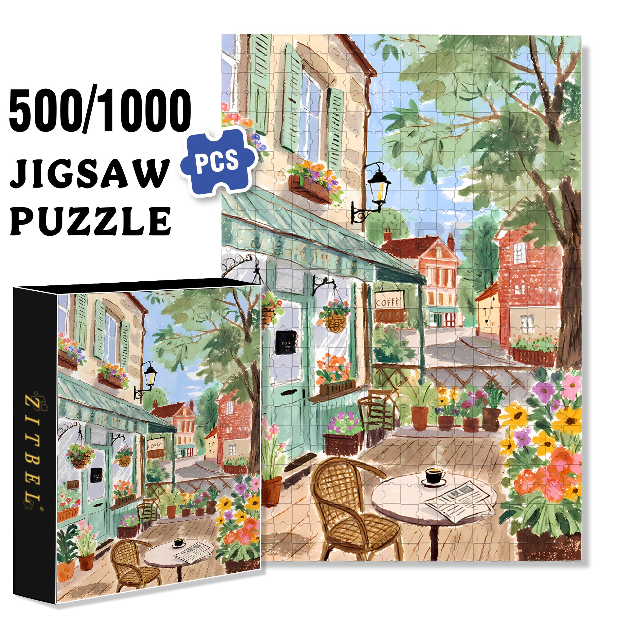 By Camilla 500pcs/1000pcs Jigsaw Puzzle, Scratch-Resistant, Interactive Family Game & Brain-Boosting DIY Decor, Perfect for Halloween, Christmas & New Year Gifts, Family Puzzle Game