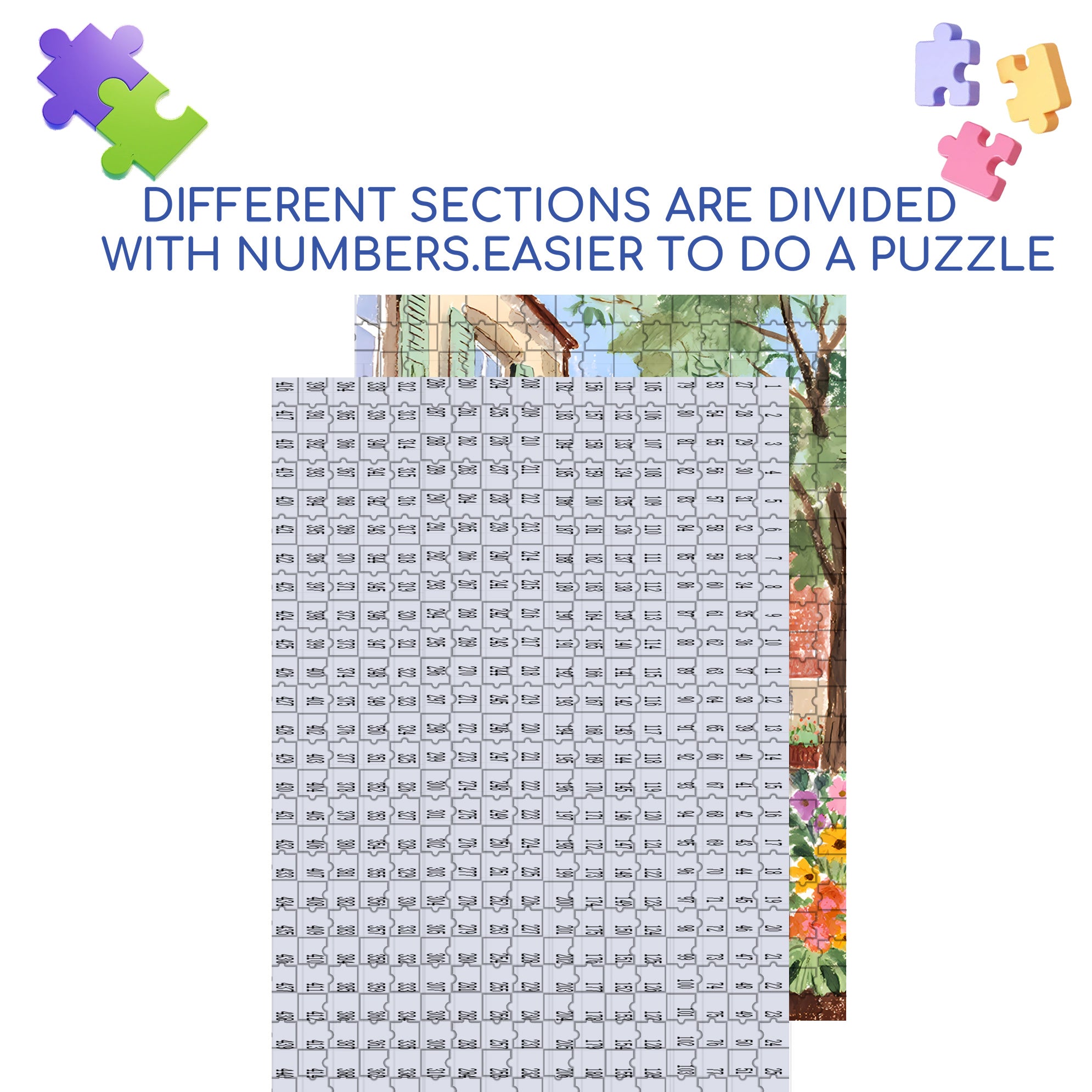 By Camilla 500pcs/1000pcs Jigsaw Puzzle, Scratch-Resistant, Interactive Family Game & Brain-Boosting DIY Decor, Perfect for Halloween, Christmas & New Year Gifts, Family Puzzle Game