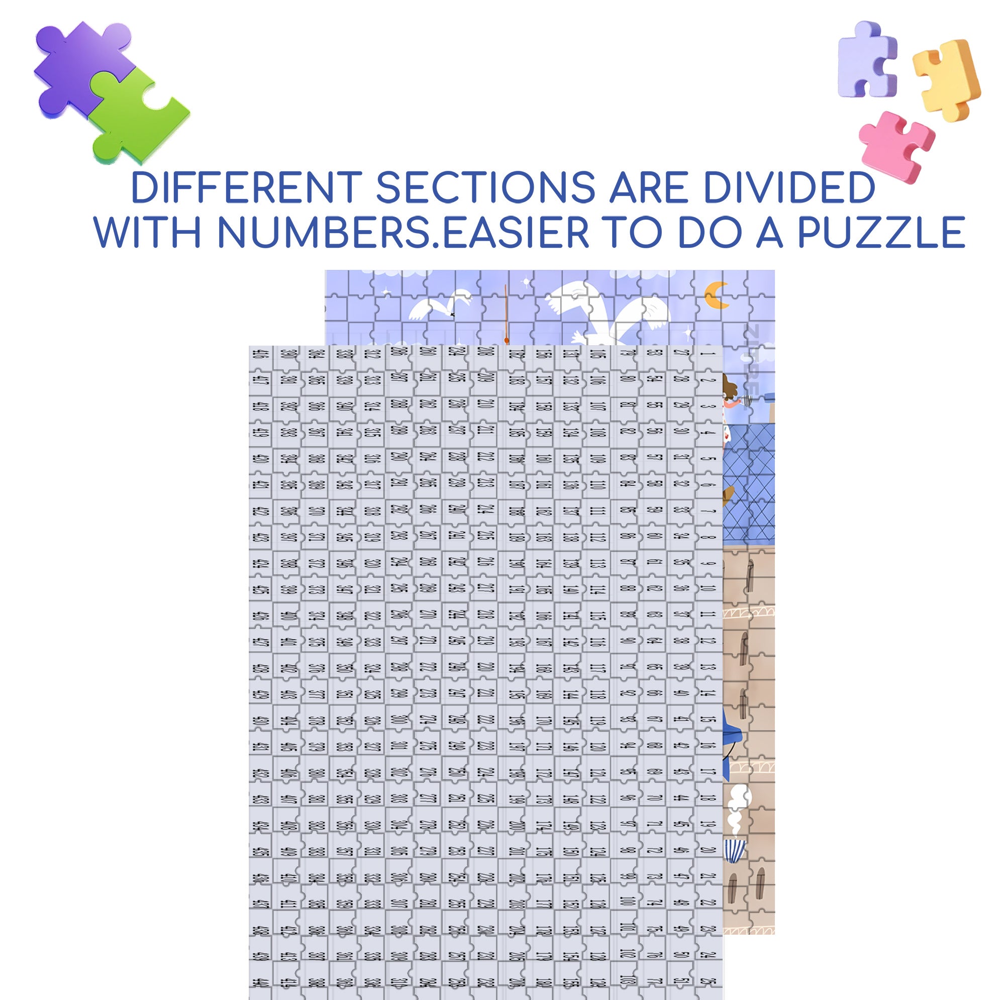 Caffe Latte 500pcs/1000pcs Jigsaw Puzzle, Scratch-Resistant, Interactive Family Game & Brain-Boosting DIY Decor, Perfect for Halloween, Christmas & New Year Gifts, Family Puzzle Game