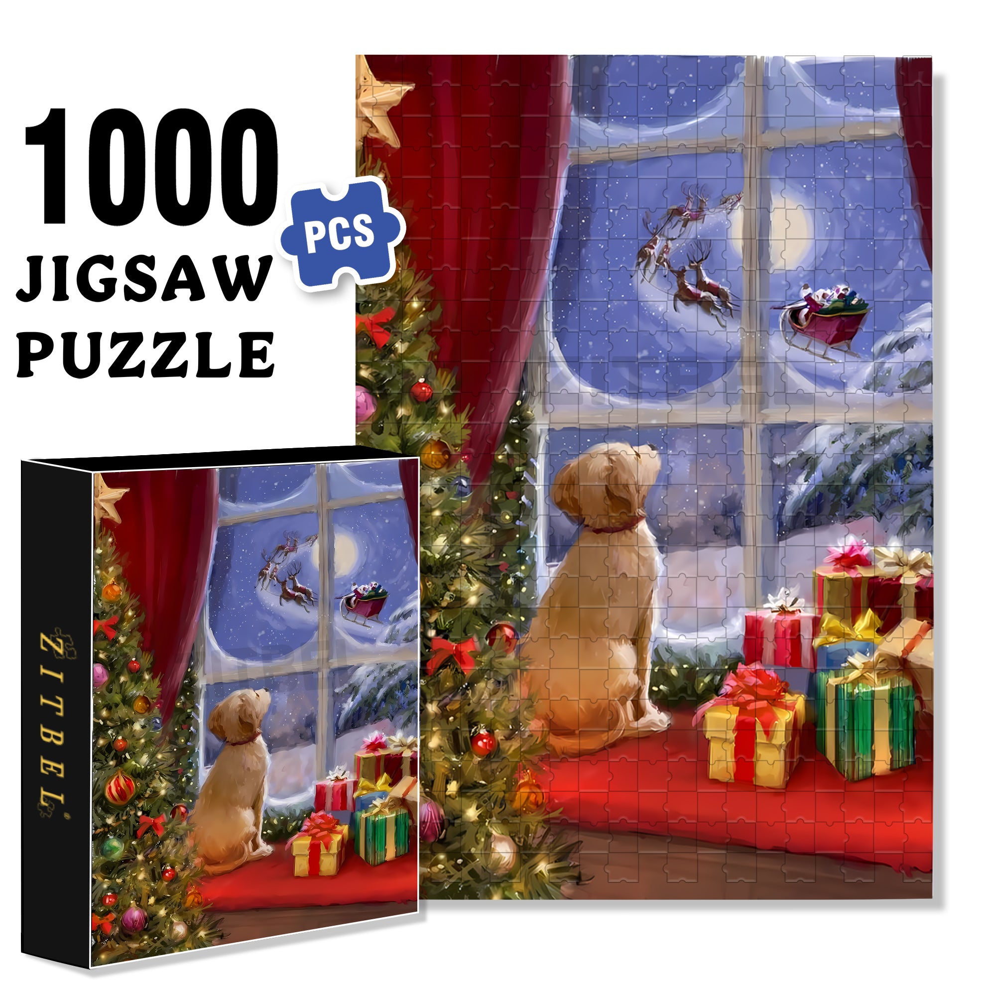 Chill 500pcs/1000pcs Jigsaw Puzzle, Scratch-Resistant, Interactive Family Game & Brain-Boosting DIY Decor, Perfect for Halloween, Christmas & New Year Gifts, Family Puzzle Game