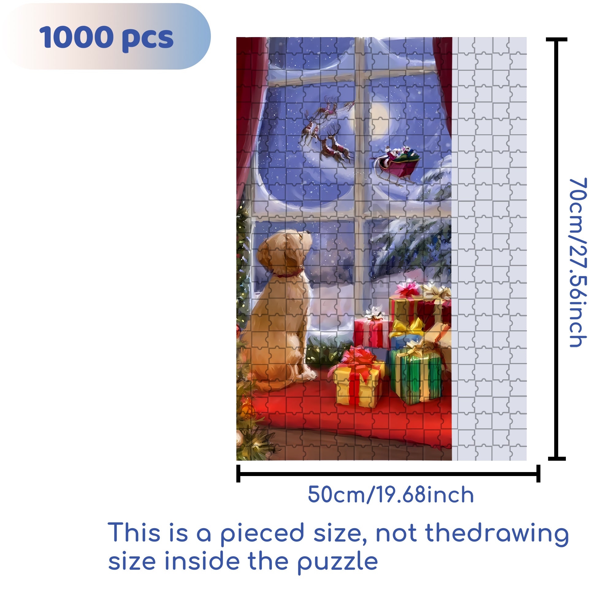 Chill 500pcs/1000pcs Jigsaw Puzzle, Scratch-Resistant, Interactive Family Game & Brain-Boosting DIY Decor, Perfect for Halloween, Christmas & New Year Gifts, Family Puzzle Game
