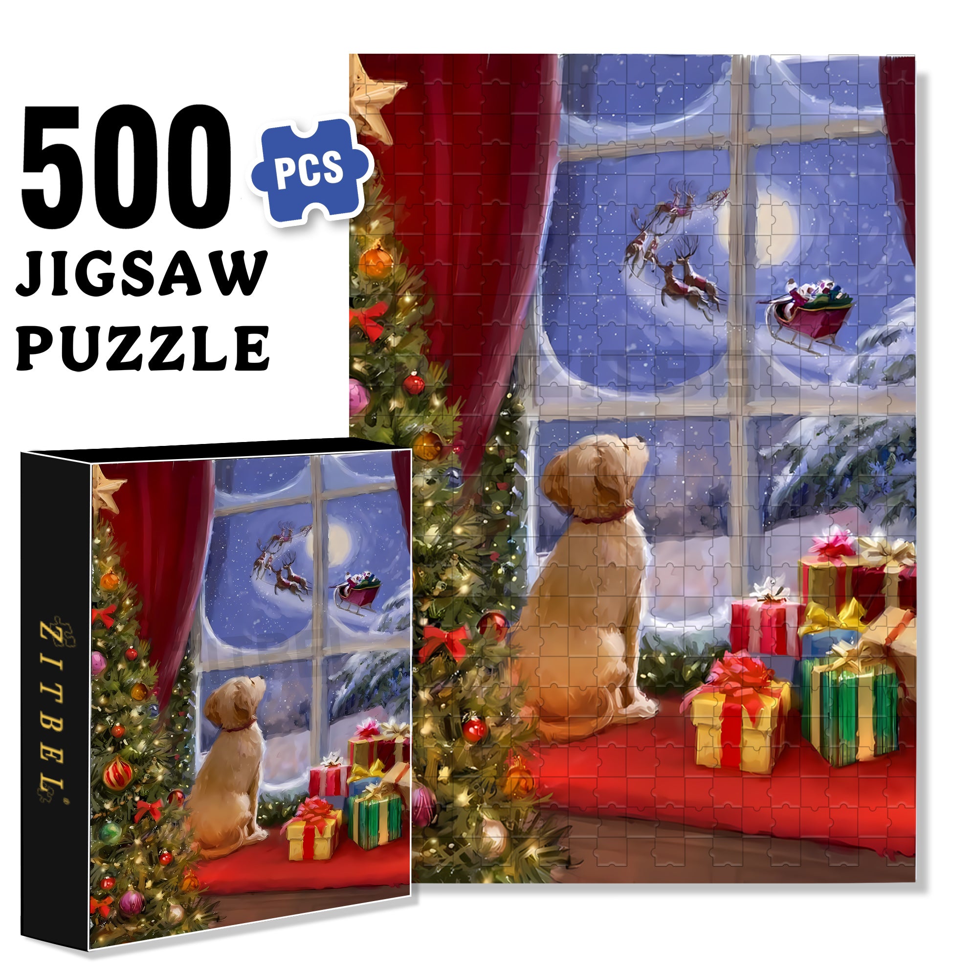 Chill 500pcs/1000pcs Jigsaw Puzzle, Scratch-Resistant, Interactive Family Game & Brain-Boosting DIY Decor, Perfect for Halloween, Christmas & New Year Gifts, Family Puzzle Game