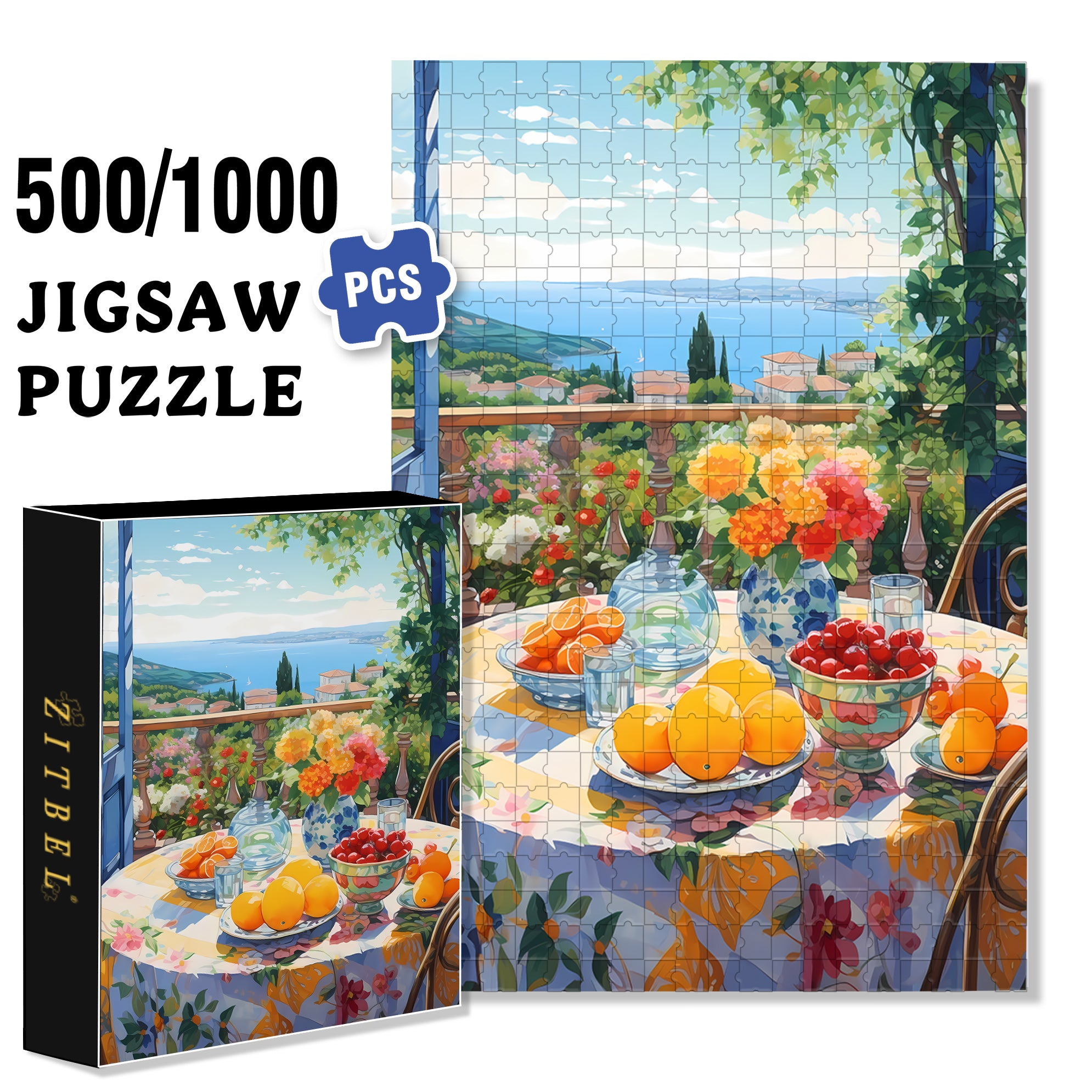 Crystal Christmas 500pcs/1000pcs Jigsaw Puzzle, Scratch-Resistant, Interactive Family Game & Brain-Boosting DIY Decor, Perfect for Halloween, Christmas & New Year Gifts, Family Puzzle Game