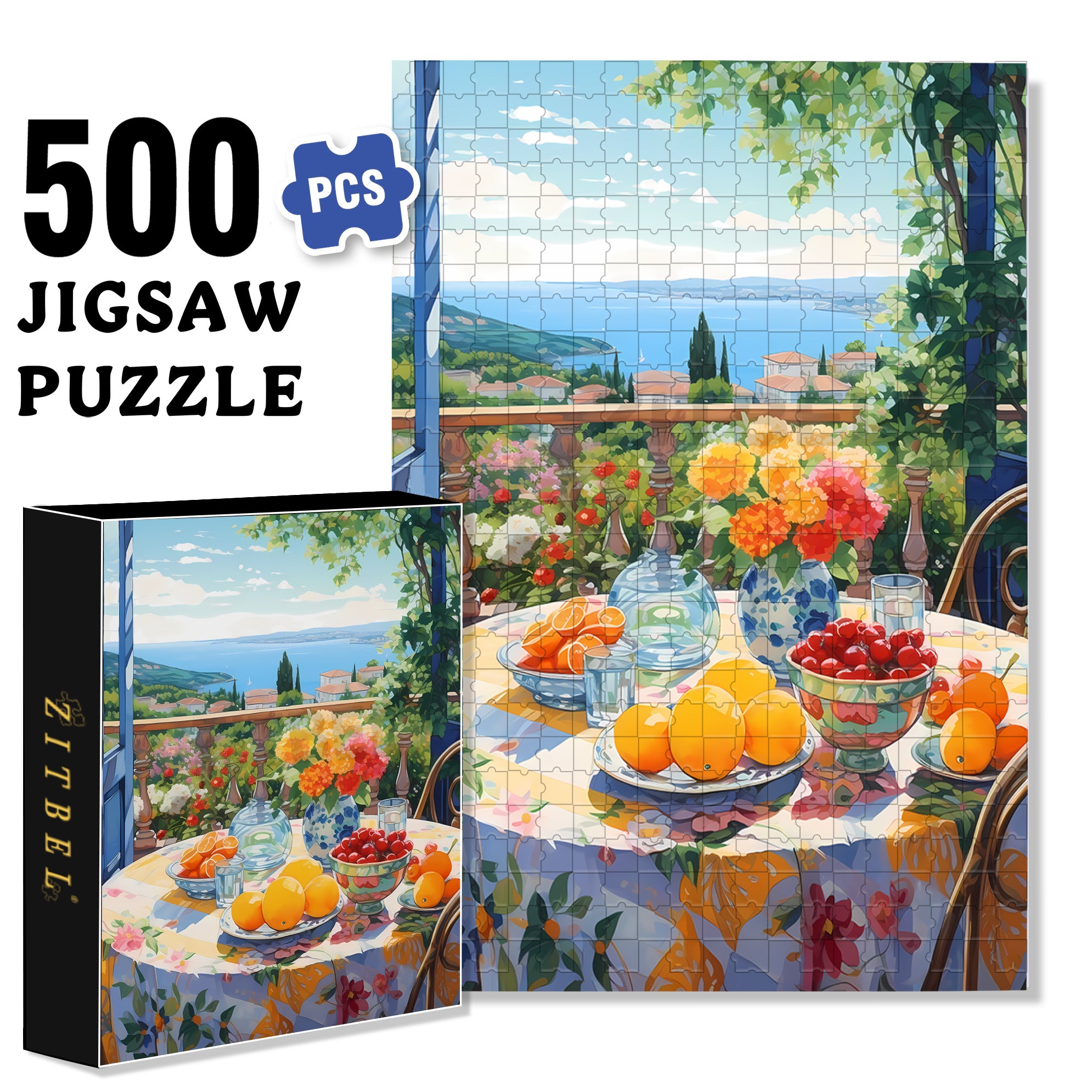 Crystal Christmas 500pcs/1000pcs Jigsaw Puzzle, Scratch-Resistant, Interactive Family Game & Brain-Boosting DIY Decor, Perfect for Halloween, Christmas & New Year Gifts, Family Puzzle Game