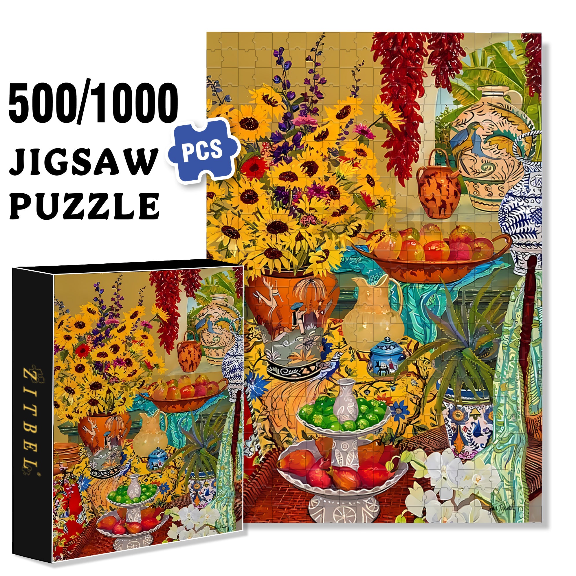 First Pancake Studio 500pcs/1000pcs Jigsaw Puzzle, Scratch-Resistant, Interactive Family Game & Brain-Boosting DIY Decor, Perfect for Halloween, Christmas & New Year Gifts, Family Puzzle Game