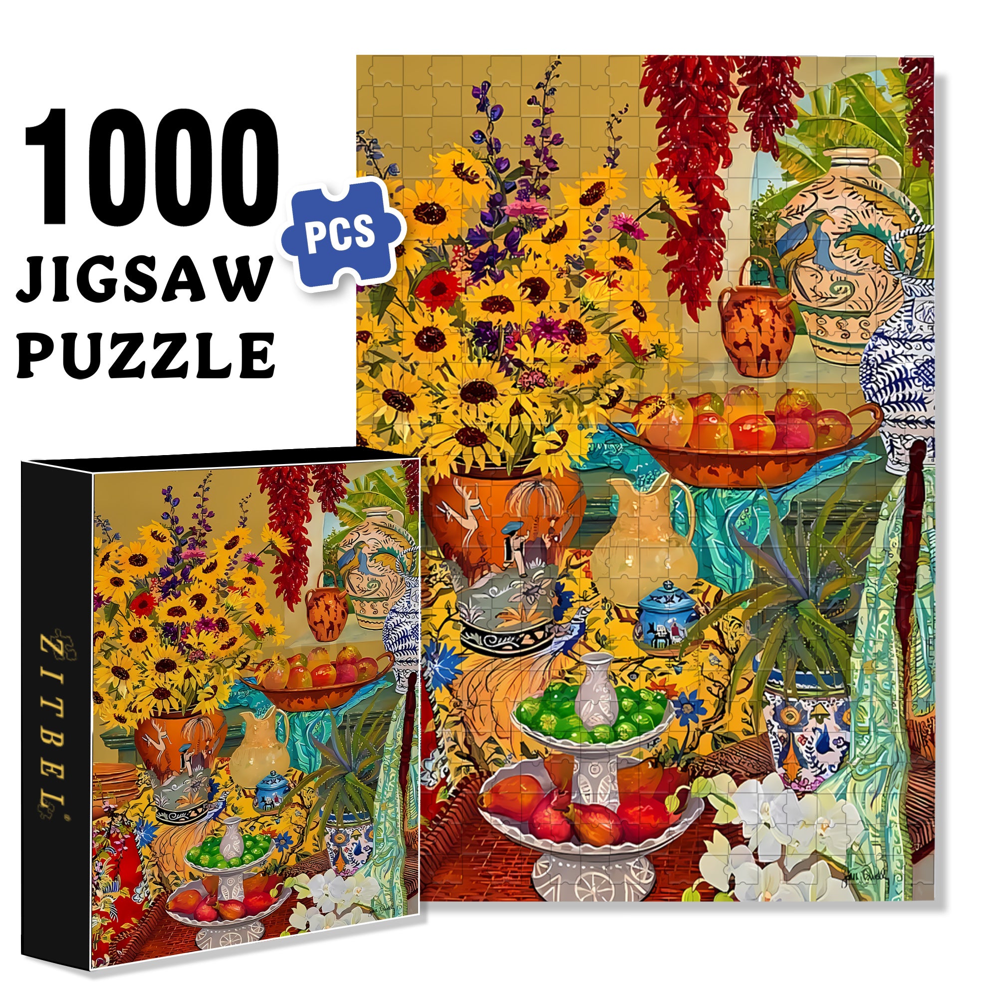 First Pancake Studio 500pcs/1000pcs Jigsaw Puzzle, Scratch-Resistant, Interactive Family Game & Brain-Boosting DIY Decor, Perfect for Halloween, Christmas & New Year Gifts, Family Puzzle Game