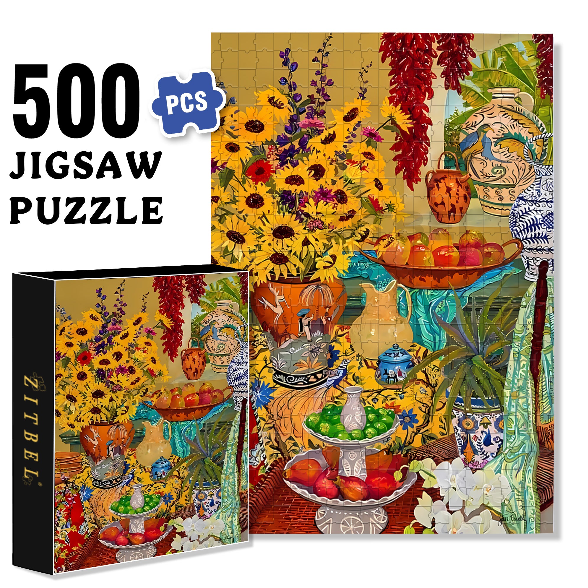 First Pancake Studio 500pcs/1000pcs Jigsaw Puzzle, Scratch-Resistant, Interactive Family Game & Brain-Boosting DIY Decor, Perfect for Halloween, Christmas & New Year Gifts, Family Puzzle Game