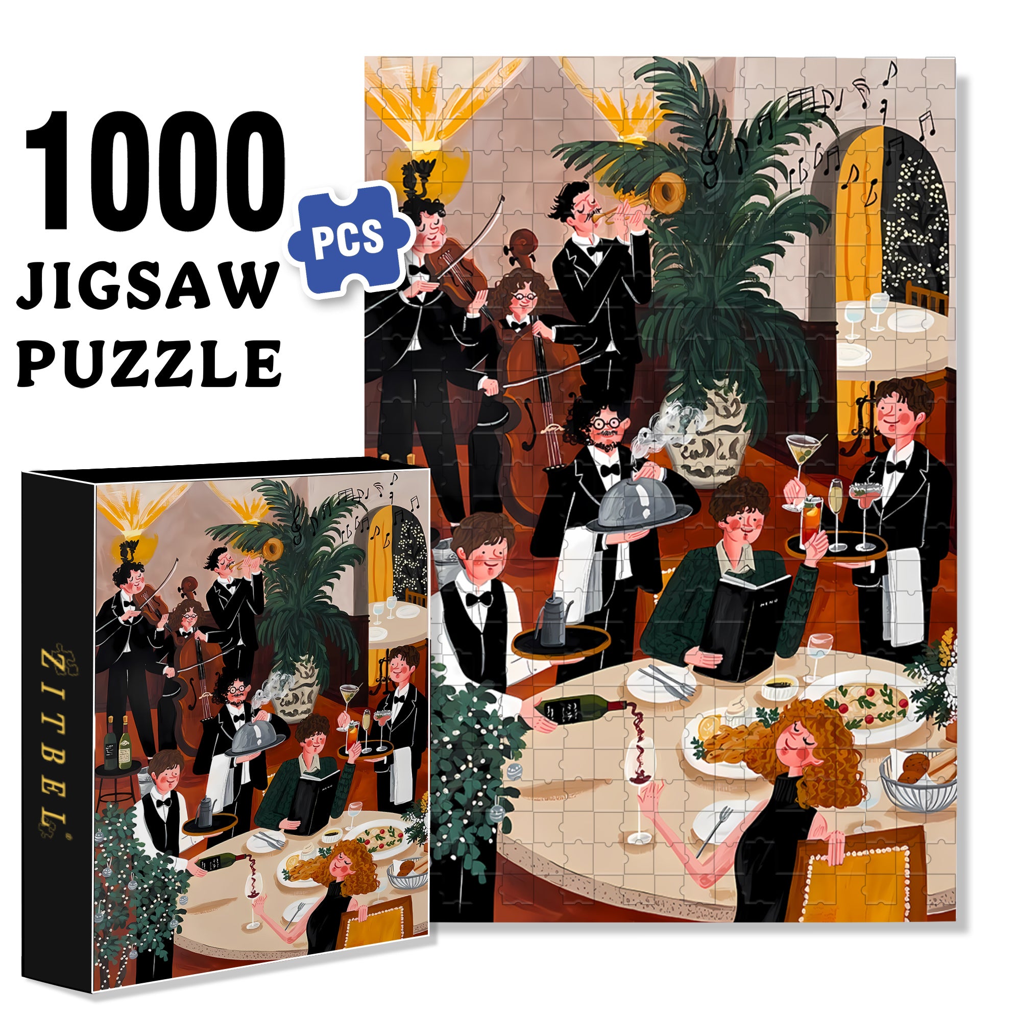 German Shepherd 500pcs/1000pcs Jigsaw Puzzle, Scratch-Resistant, Interactive Family Game & Brain-Boosting DIY Decor, Perfect for Halloween, Christmas & New Year Gifts, Family Puzzle Game