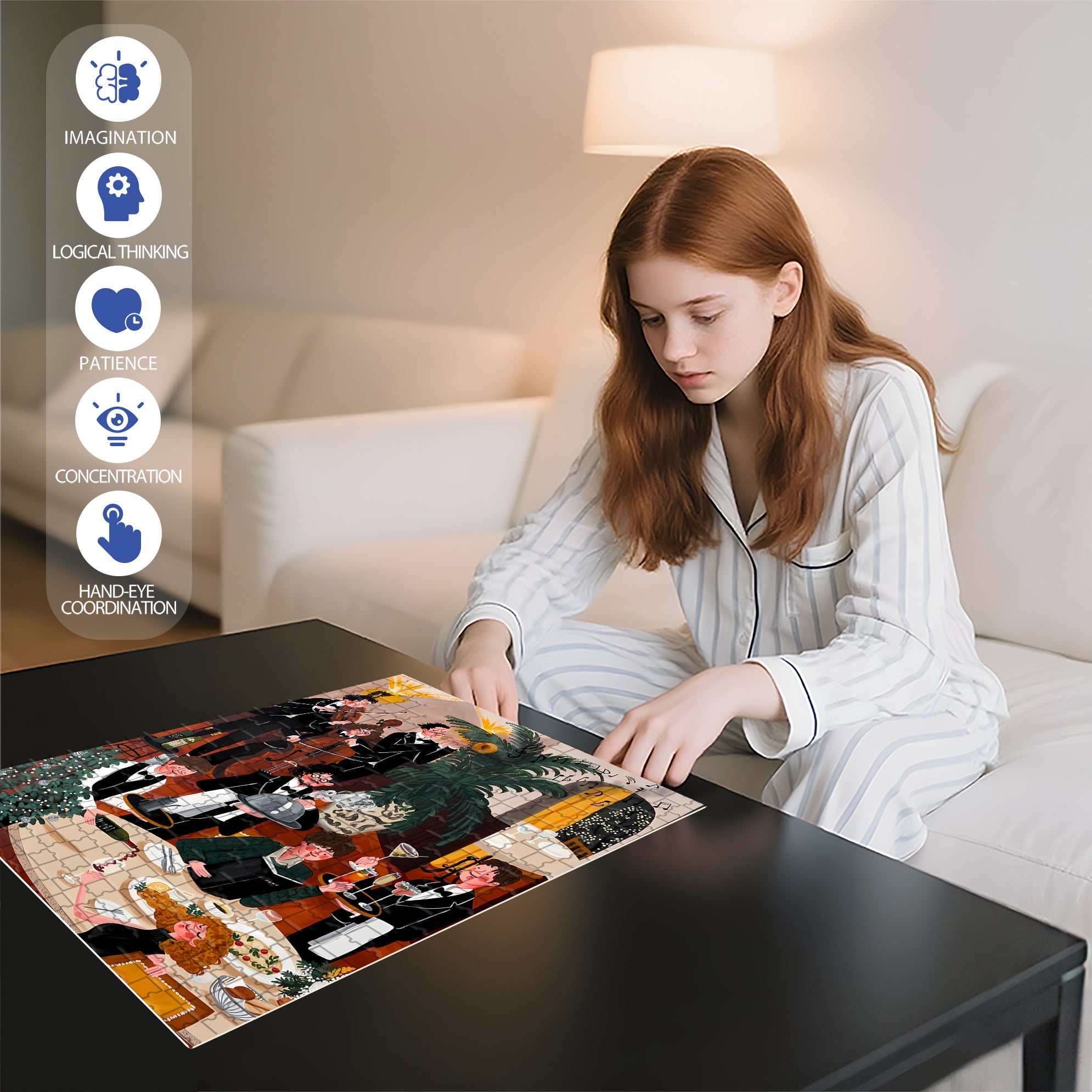 German Shepherd 500pcs/1000pcs Jigsaw Puzzle, Scratch-Resistant, Interactive Family Game & Brain-Boosting DIY Decor, Perfect for Halloween, Christmas & New Year Gifts, Family Puzzle Game