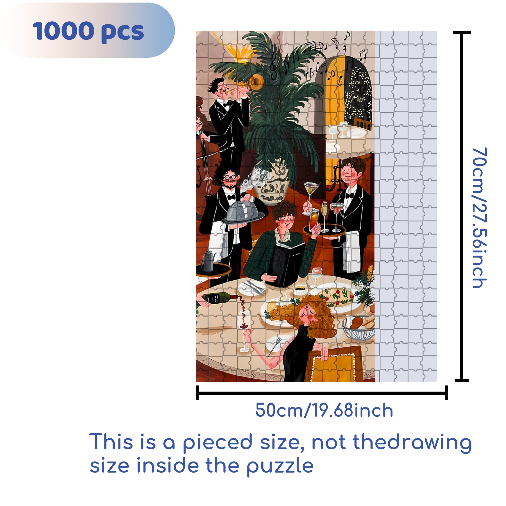 German Shepherd 500pcs/1000pcs Jigsaw Puzzle, Scratch-Resistant, Interactive Family Game & Brain-Boosting DIY Decor, Perfect for Halloween, Christmas & New Year Gifts, Family Puzzle Game