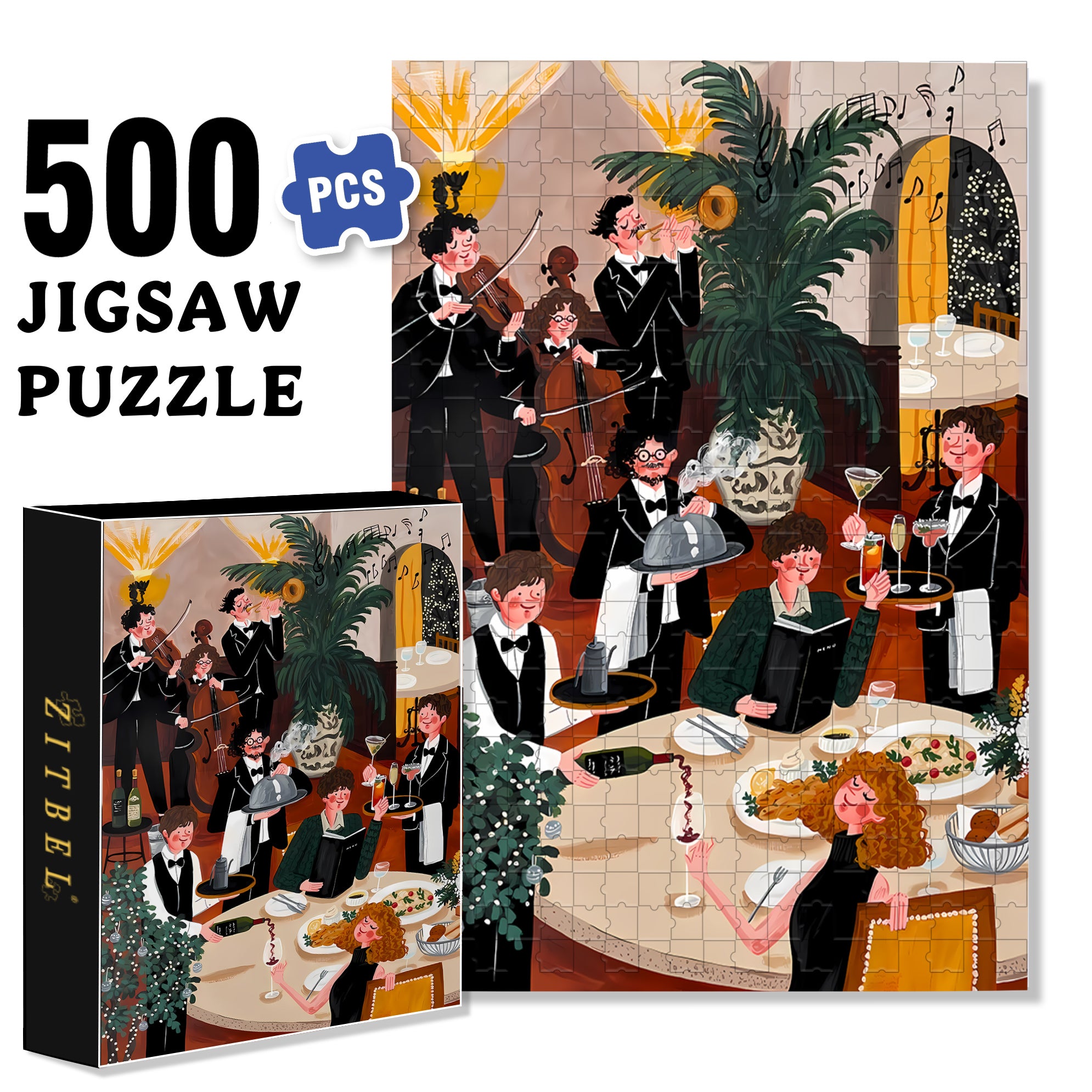 German Shepherd 500pcs/1000pcs Jigsaw Puzzle, Scratch-Resistant, Interactive Family Game & Brain-Boosting DIY Decor, Perfect for Halloween, Christmas & New Year Gifts, Family Puzzle Game