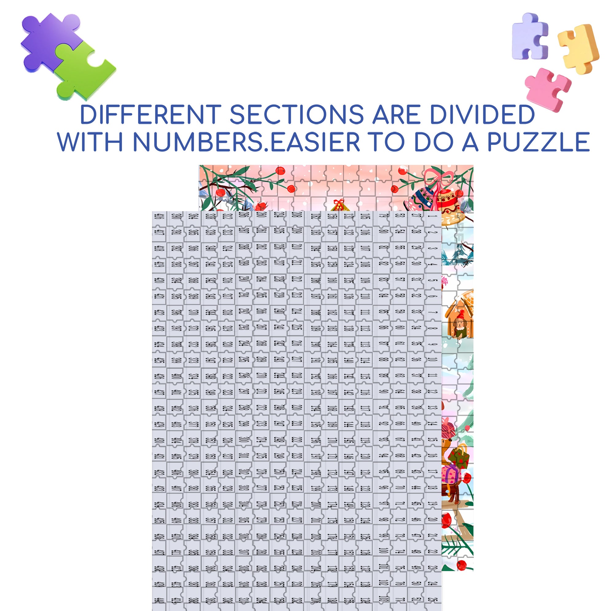 Holiday  Inn 500pcs/1000pcs Jigsaw Puzzle, Scratch-Resistant, Interactive Family Game & Brain-Boosting DIY Decor, Perfect for Halloween, Christmas & New Year Gifts, Family Puzzle Game