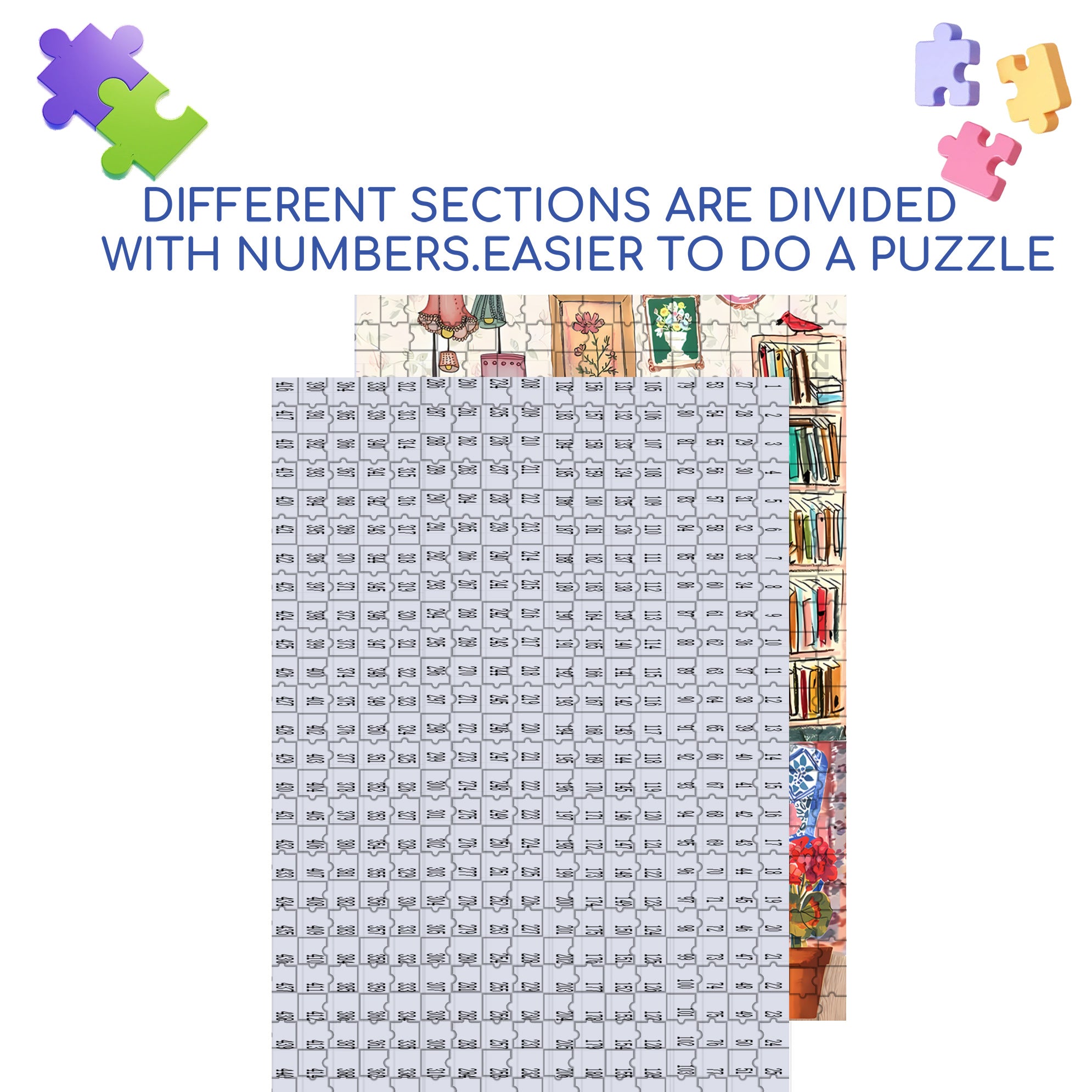 House And Hom 500pcs/1000pcs Jigsaw Puzzle, Scratch-Resistant, Interactive Family Game & Brain-Boosting DIY Decor, Perfect for Halloween, Christmas & New Year Gifts, Family Puzzle Game