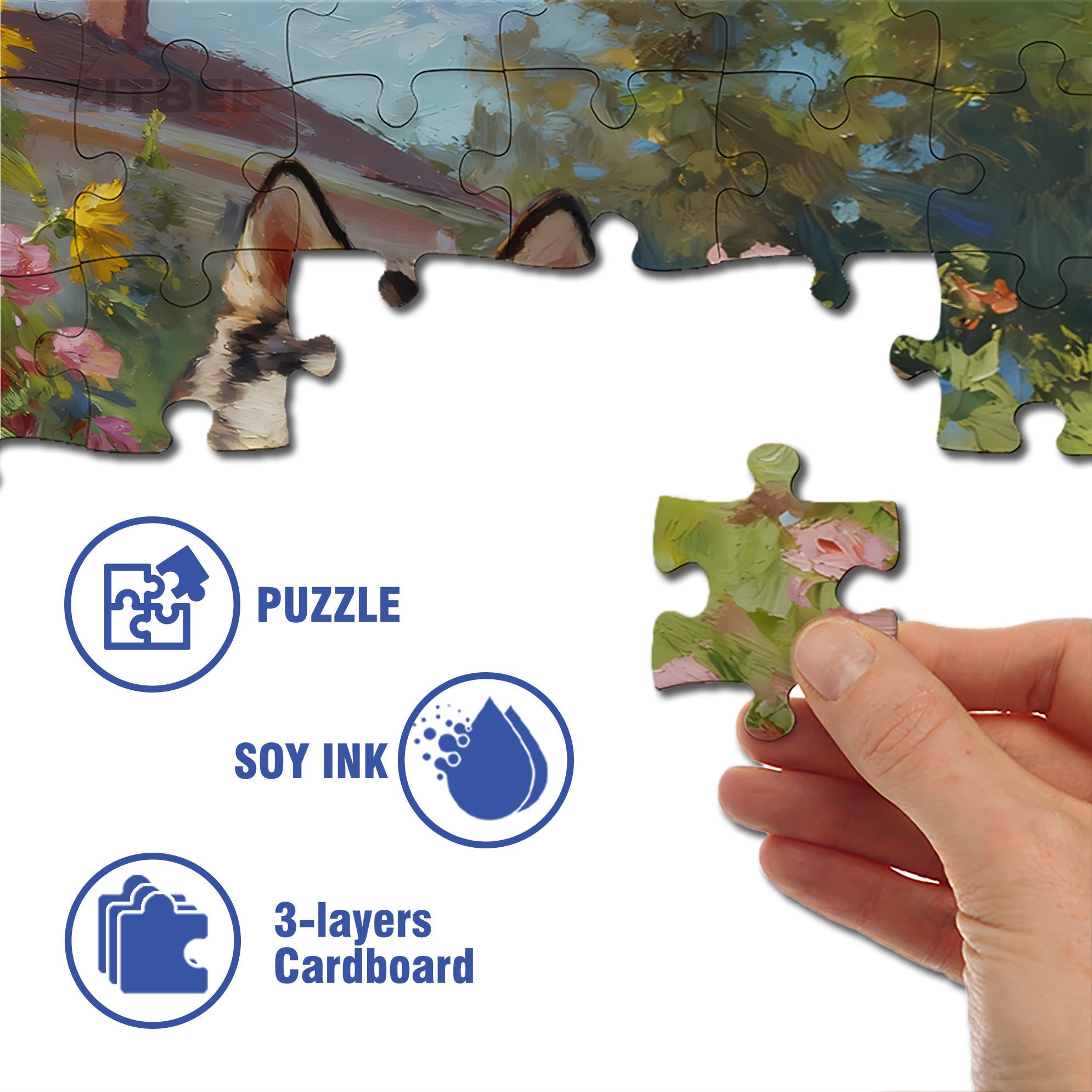 Husky 500pcs/1000pcs Jigsaw Puzzle, Scratch-Resistant, Interactive Family Game & Brain-Boosting DIY Decor, Perfect for Halloween, Christmas & New Year Gifts, Family Puzzle Game