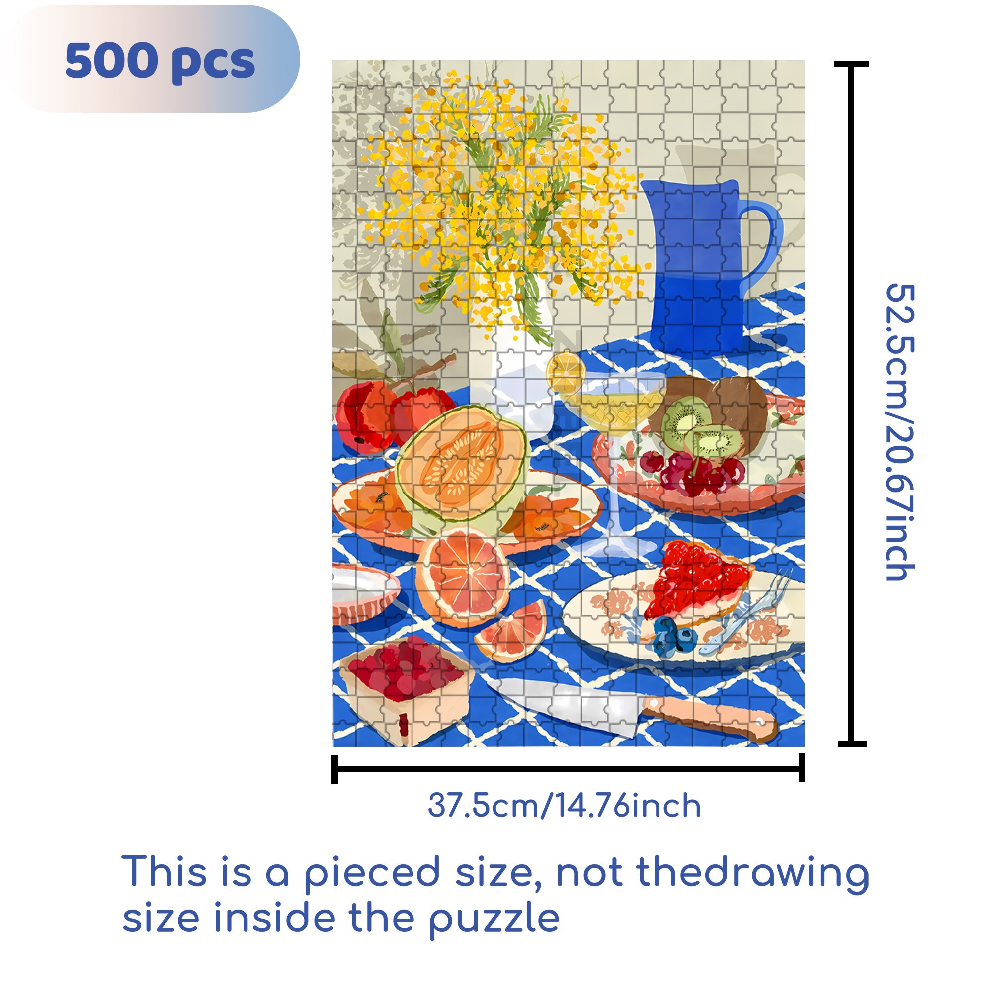 Joey's Afternoon Tea 500pcs/1000pcs Jigsaw Puzzle, Scratch-Resistant, Interactive Family Game & Brain-Boosting DIY Decor, Perfect for Halloween, Christmas & New Year Gifts, Family Puzzle Game