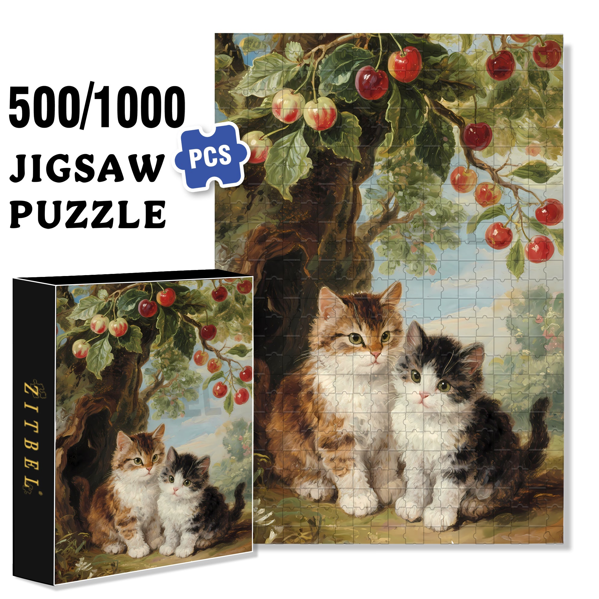 Love Each Other 500pcs/1000pcs Jigsaw Puzzle, Scratch-Resistant, Interactive Family Game & Brain-Boosting DIY Decor, Perfect for Halloween, Christmas & New Year Gifts, Family Puzzle Game
