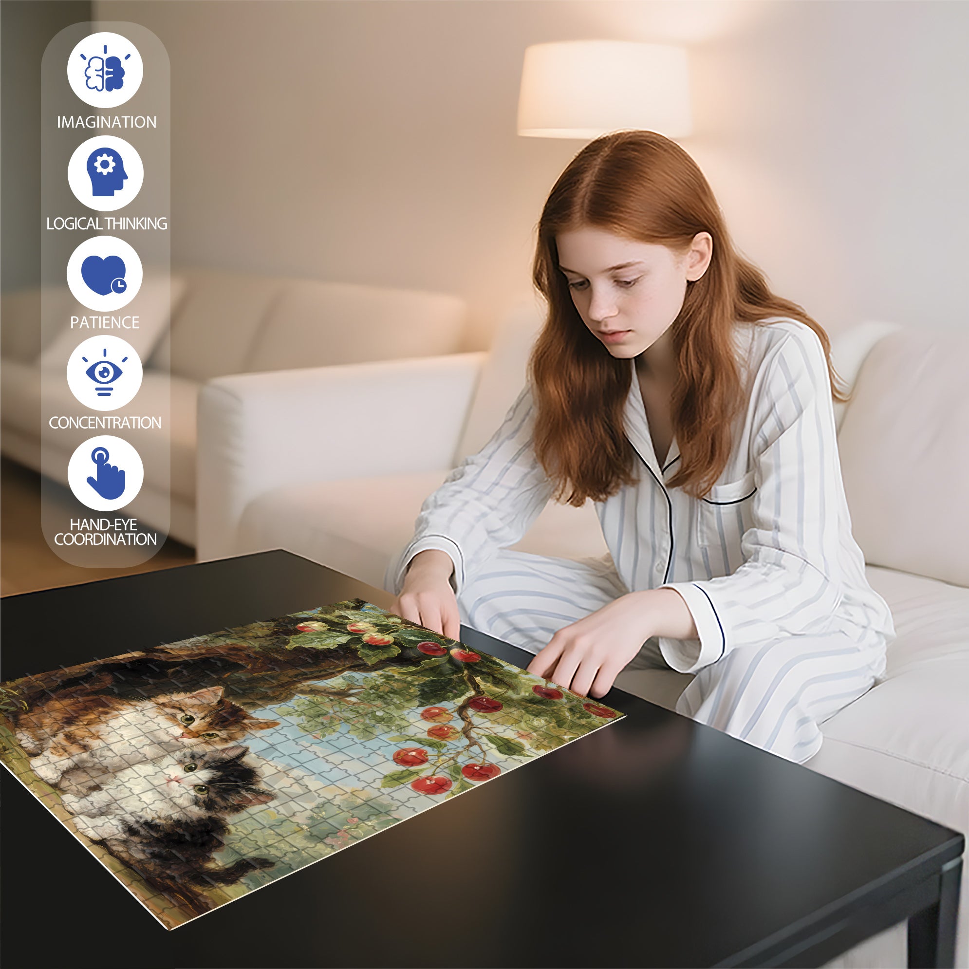 Love Each Other 500pcs/1000pcs Jigsaw Puzzle, Scratch-Resistant, Interactive Family Game & Brain-Boosting DIY Decor, Perfect for Halloween, Christmas & New Year Gifts, Family Puzzle Game
