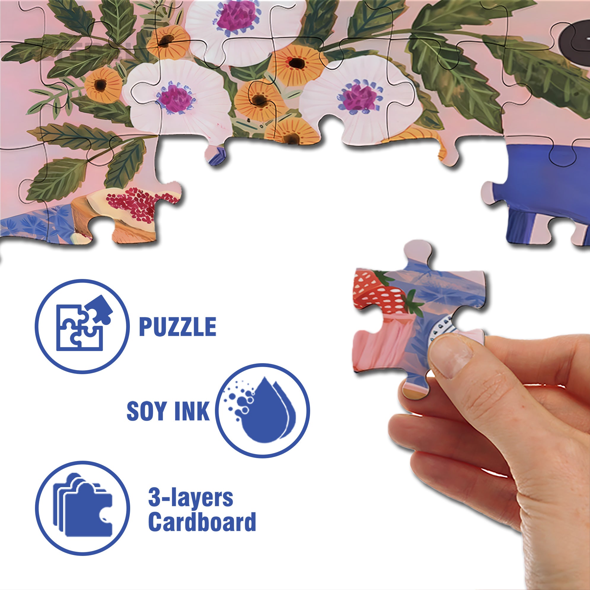 Lucia's Breakfast 500pcs/1000pcs Jigsaw Puzzle, Scratch-Resistant, Interactive Family Game & Brain-Boosting DIY Decor, Perfect for Halloween, Christmas & New Year Gifts, Family Puzzle Game