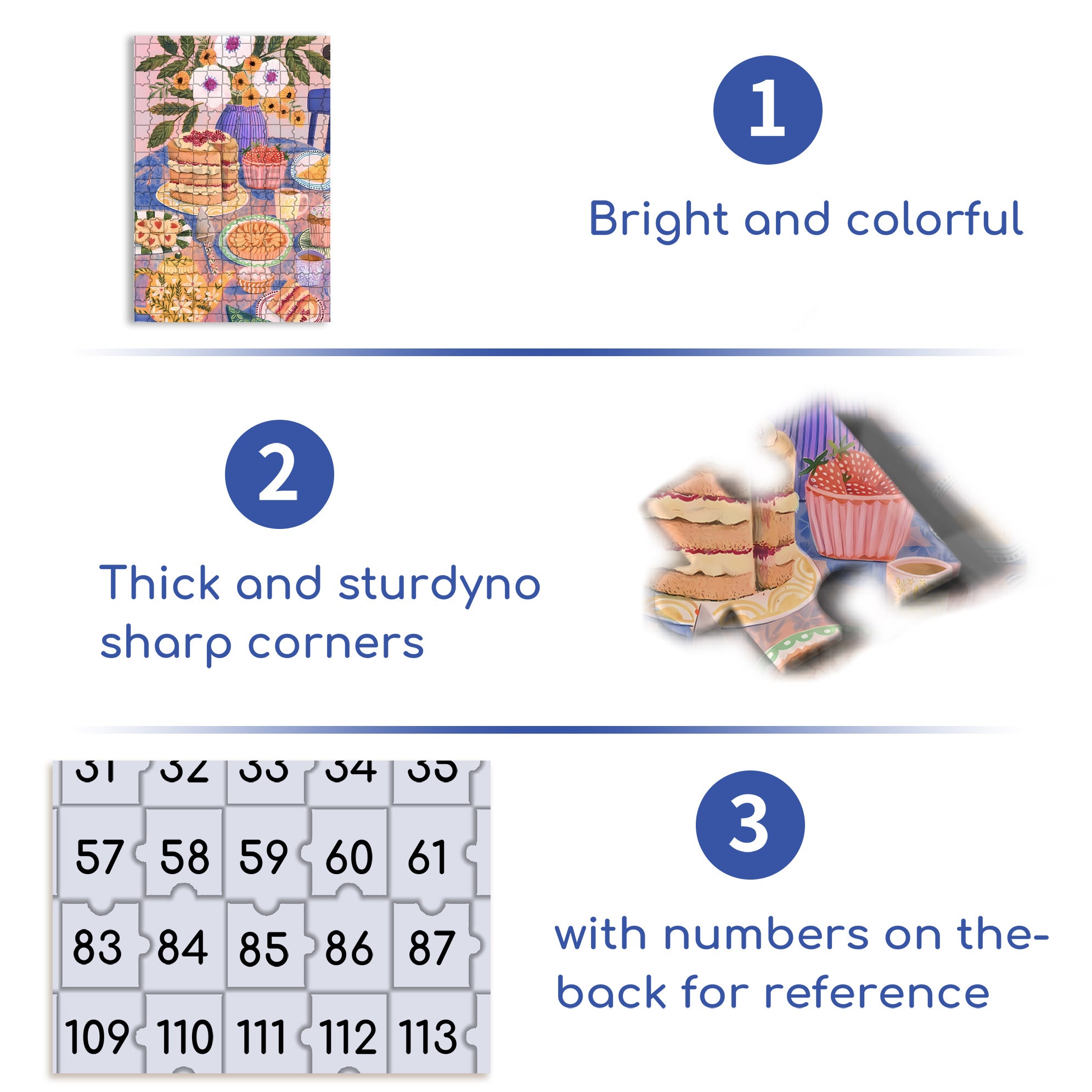 Lucia's Breakfast 500pcs/1000pcs Jigsaw Puzzle, Scratch-Resistant, Interactive Family Game & Brain-Boosting DIY Decor, Perfect for Halloween, Christmas & New Year Gifts, Family Puzzle Game