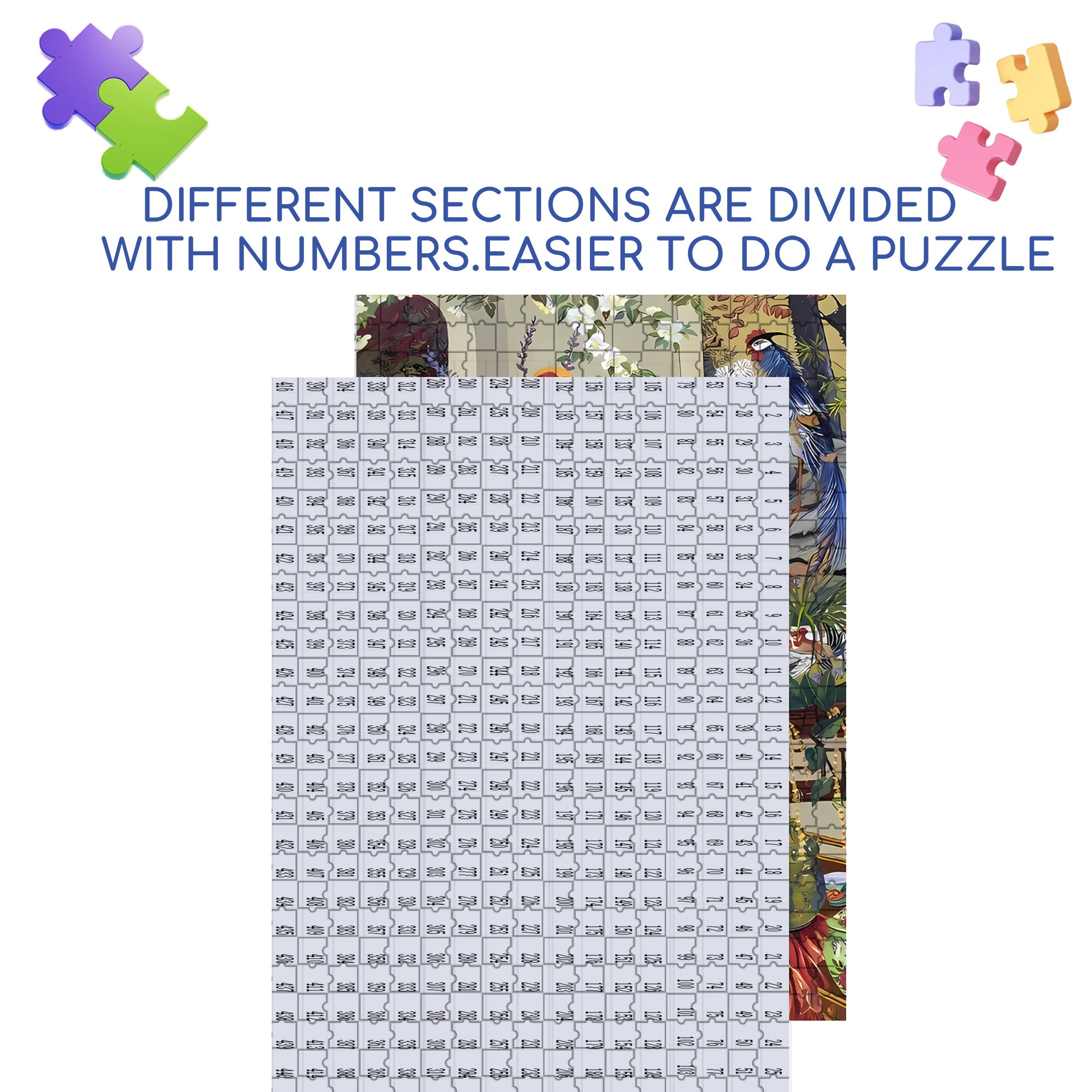 Patio Treasures 500pcs/1000pcs Jigsaw Puzzle, Scratch-Resistant, Interactive Family Game & Brain-Boosting DIY Decor, Perfect for Halloween, Christmas & New Year Gifts, Family Puzzle Game