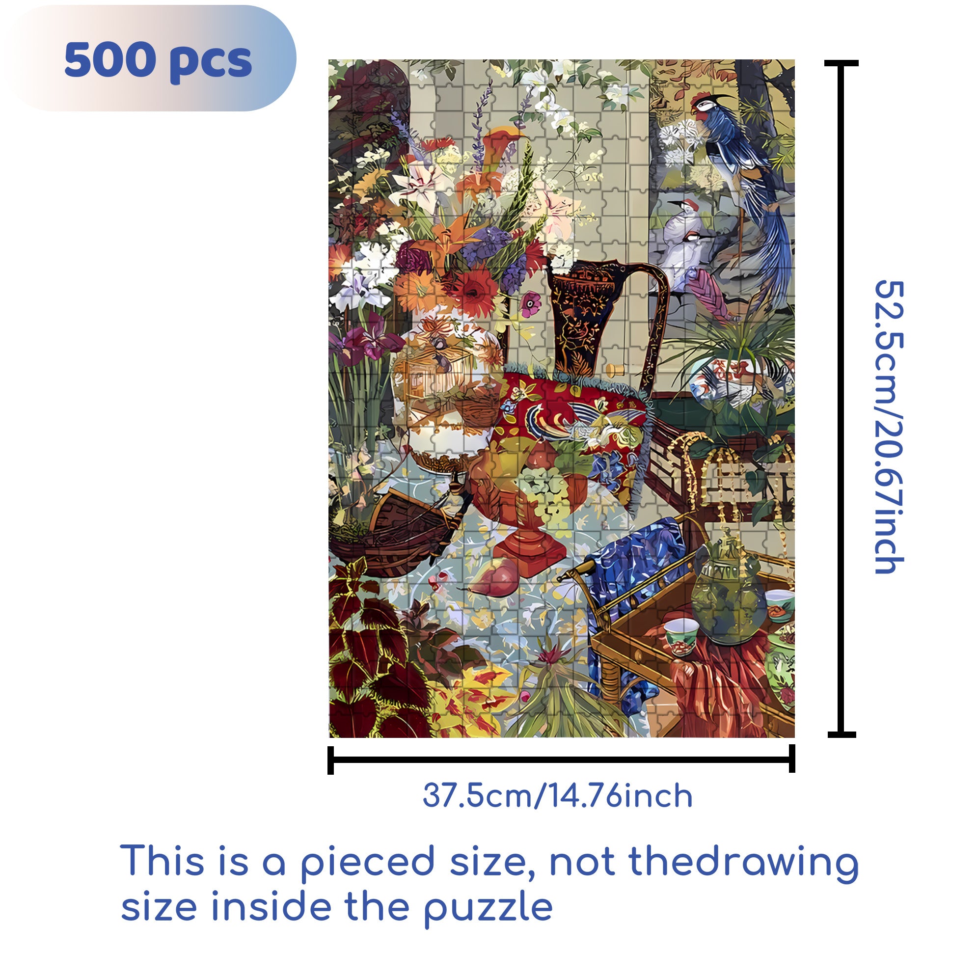 Patio Treasures 500pcs/1000pcs Jigsaw Puzzle, Scratch-Resistant, Interactive Family Game & Brain-Boosting DIY Decor, Perfect for Halloween, Christmas & New Year Gifts, Family Puzzle Game