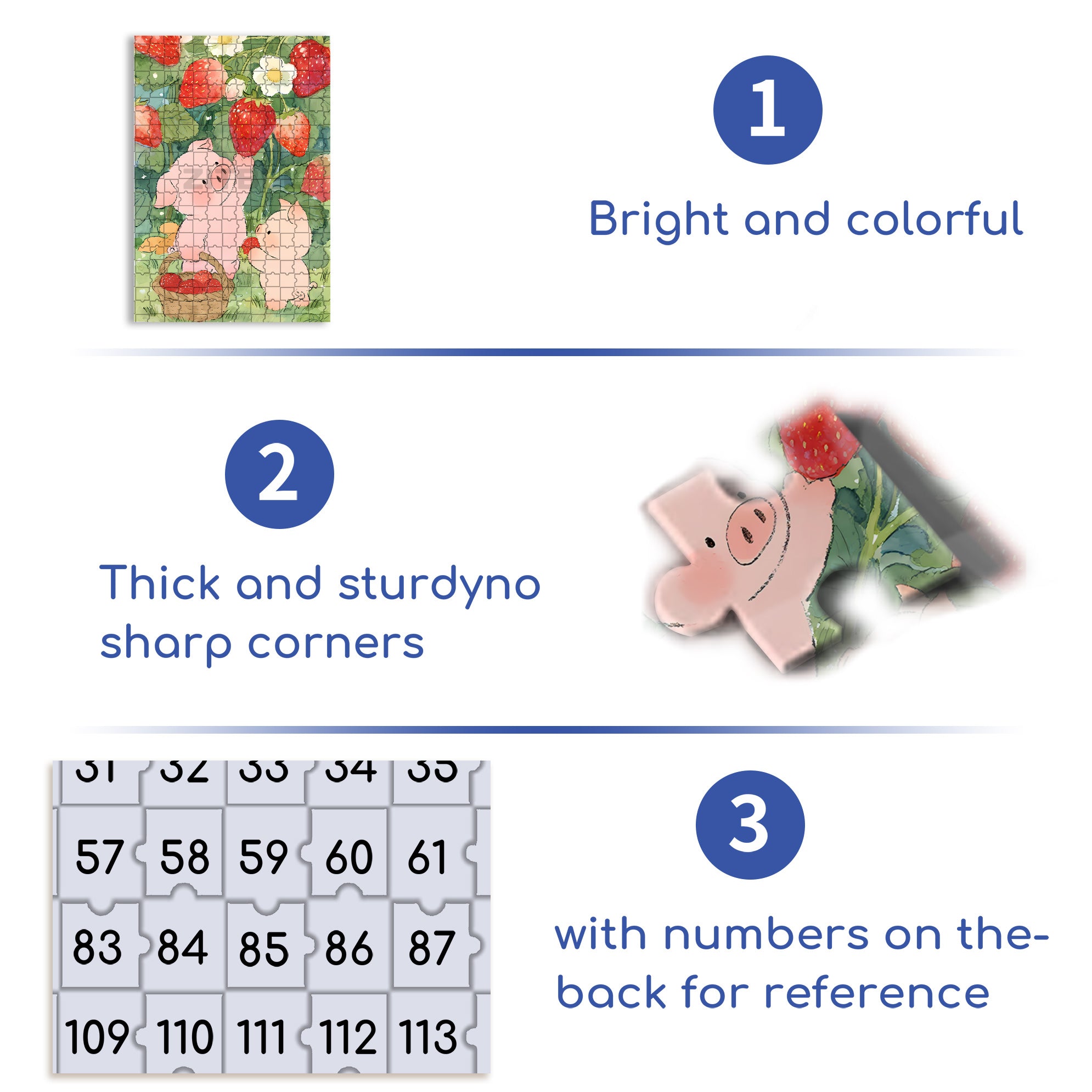 Pick Strawberries 500pcs/1000pcs Jigsaw Puzzle, Scratch-Resistant, Interactive Family Game & Brain-Boosting DIY Decor, Perfect for Halloween, Christmas & New Year Gifts, Family Puzzle Game