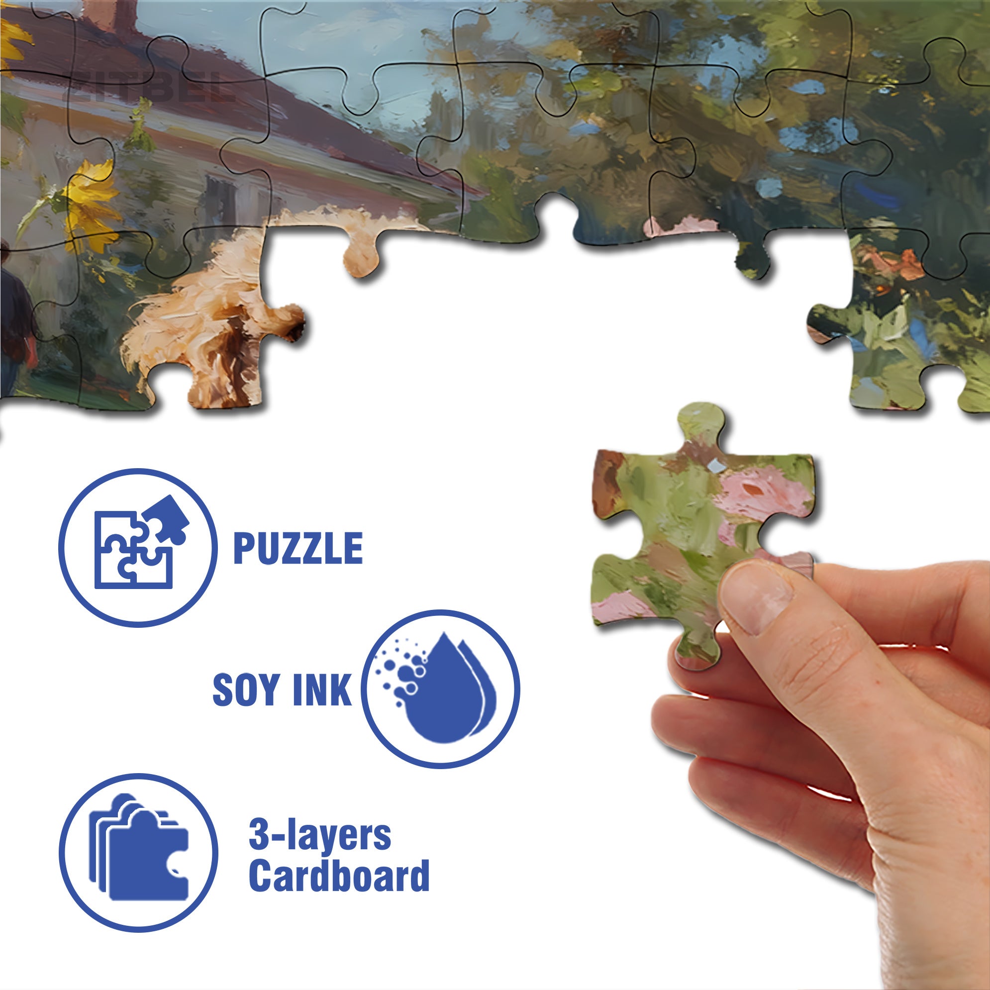 Poodle 500pcs/1000pcs Jigsaw Puzzle, Scratch-Resistant, Interactive Family Game & Brain-Boosting DIY Decor, Perfect for Halloween, Christmas & New Year Gifts, Family Puzzle Game