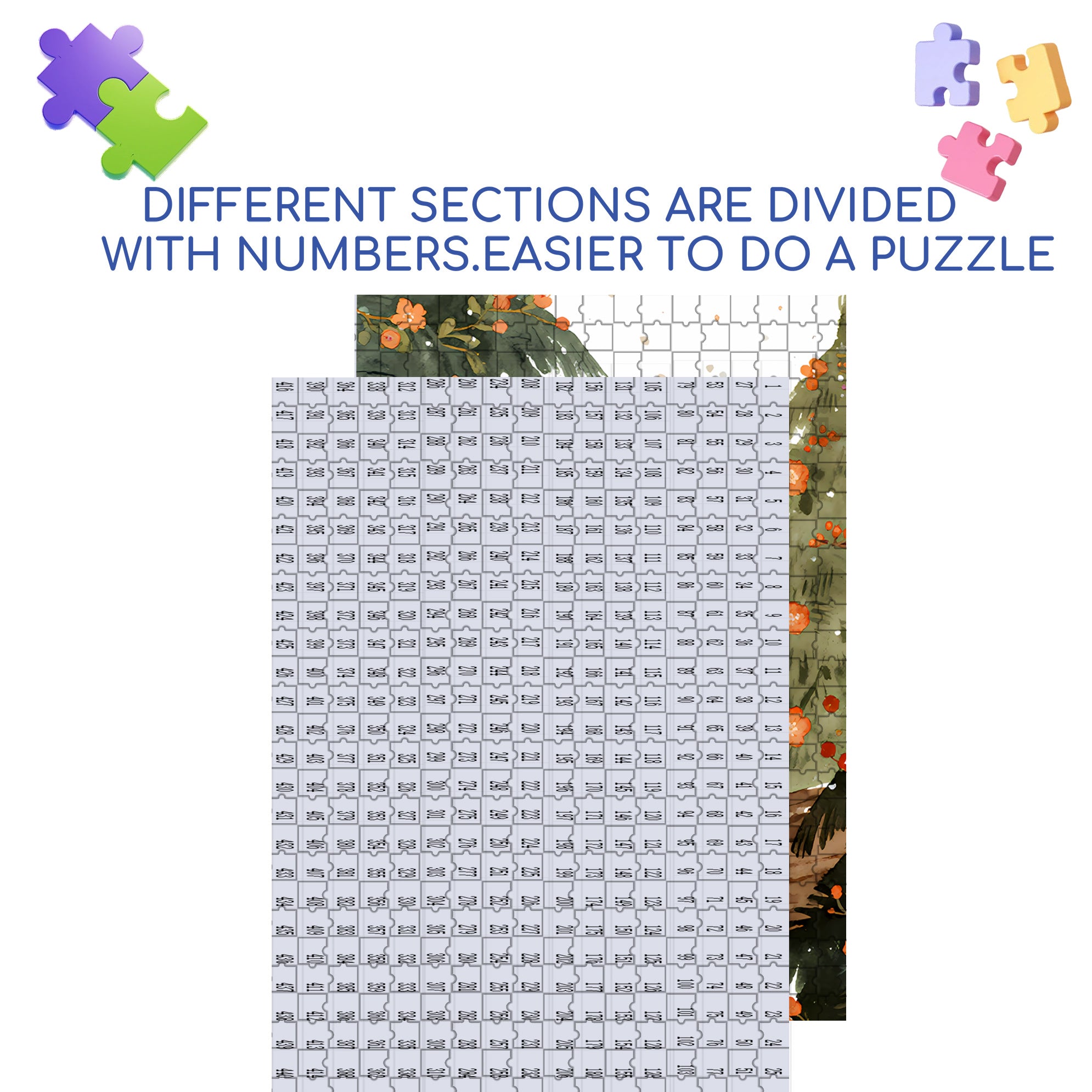 Raccoon Celebrates Christmas 500pcs/1000pcs Jigsaw Puzzle, Scratch-Resistant, Interactive Family Game & Brain-Boosting DIY Decor, Perfect for Halloween, Christmas & New Year Gifts, Family Puzzle Game