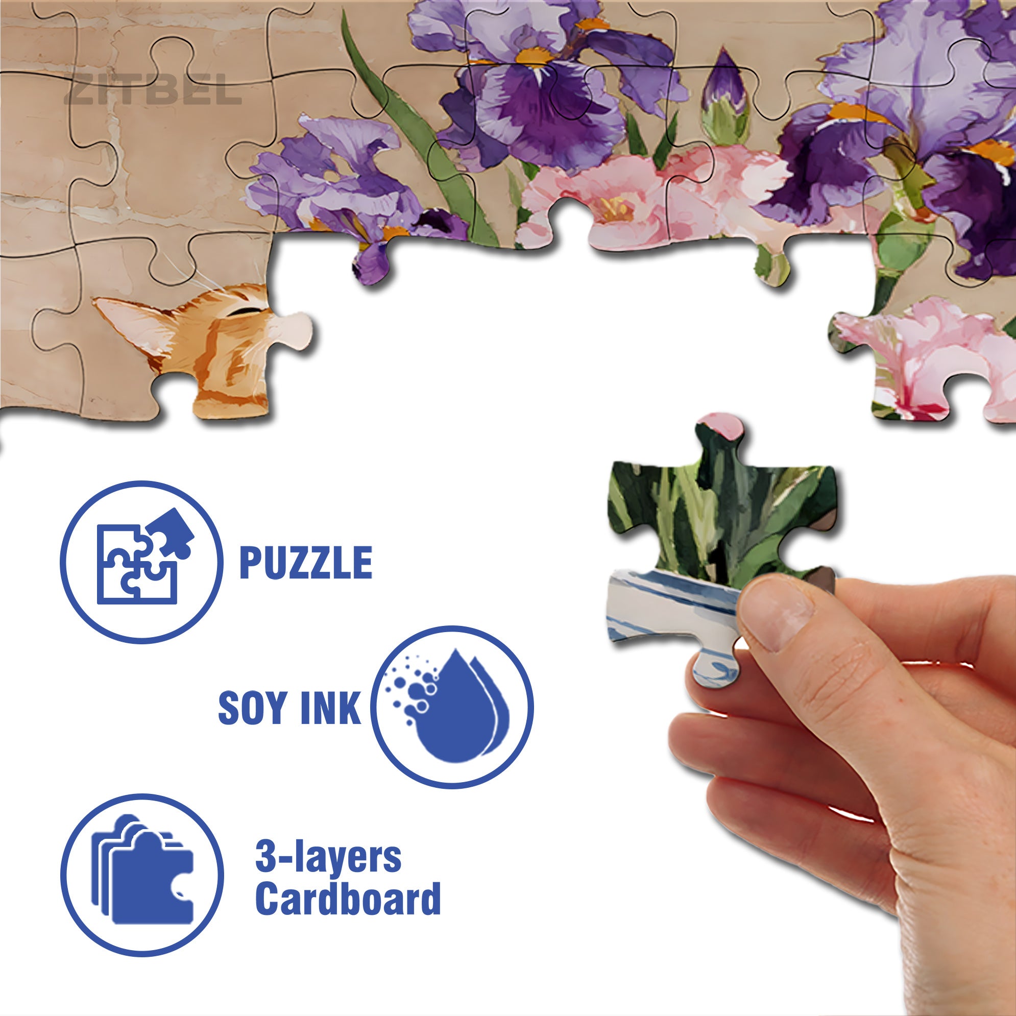 Raise 500pcs/1000pcs Jigsaw Puzzle, Scratch-Resistant, Interactive Family Game & Brain-Boosting DIY Decor, Perfect for Halloween, Christmas & New Year Gifts, Family Puzzle Game