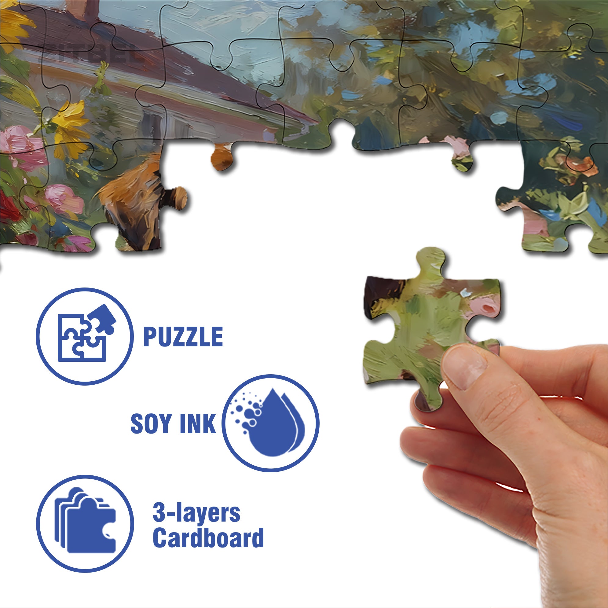Saint Bernard 500pcs/1000pcs Jigsaw Puzzle, Scratch-Resistant, Interactive Family Game & Brain-Boosting DIY Decor, Perfect for Halloween, Christmas & New Year Gifts, Family Puzzle Game