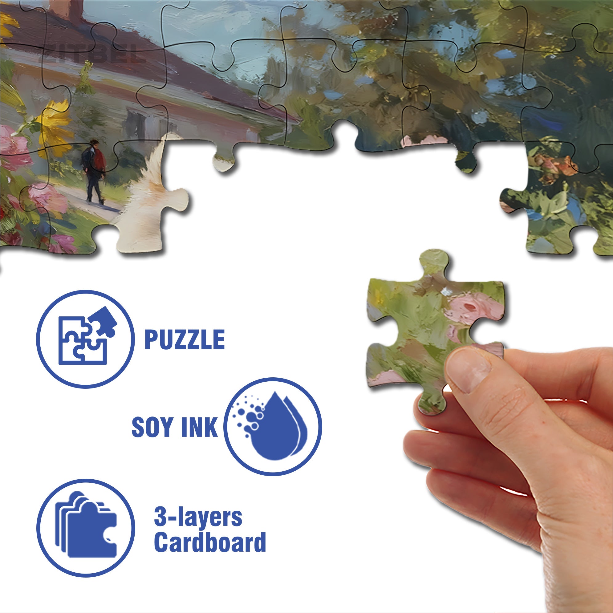 Samoyed 500pcs/1000pcs Jigsaw Puzzle, Scratch-Resistant, Interactive Family Game & Brain-Boosting DIY Decor, Perfect for Halloween, Christmas & New Year Gifts, Family Puzzle Game