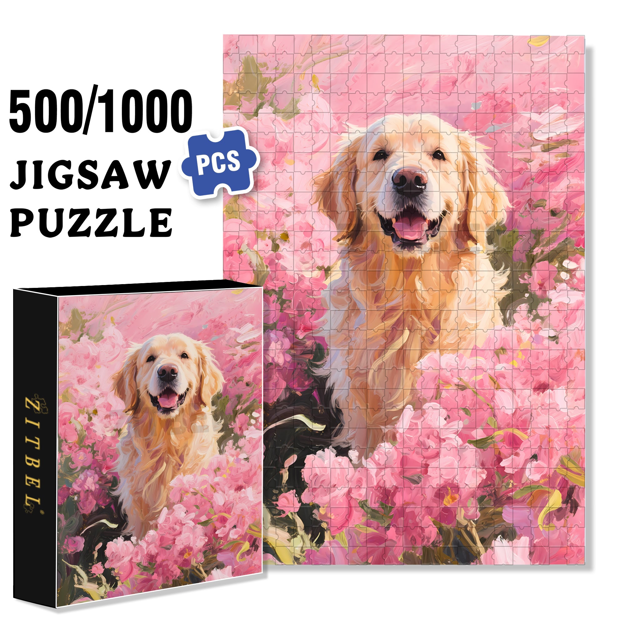 Smile 500pcs/1000pcs Jigsaw Puzzle, Scratch-Resistant, Interactive Family Game & Brain-Boosting DIY Decor, Perfect for Halloween, Christmas & New Year Gifts, Family Puzzle Game