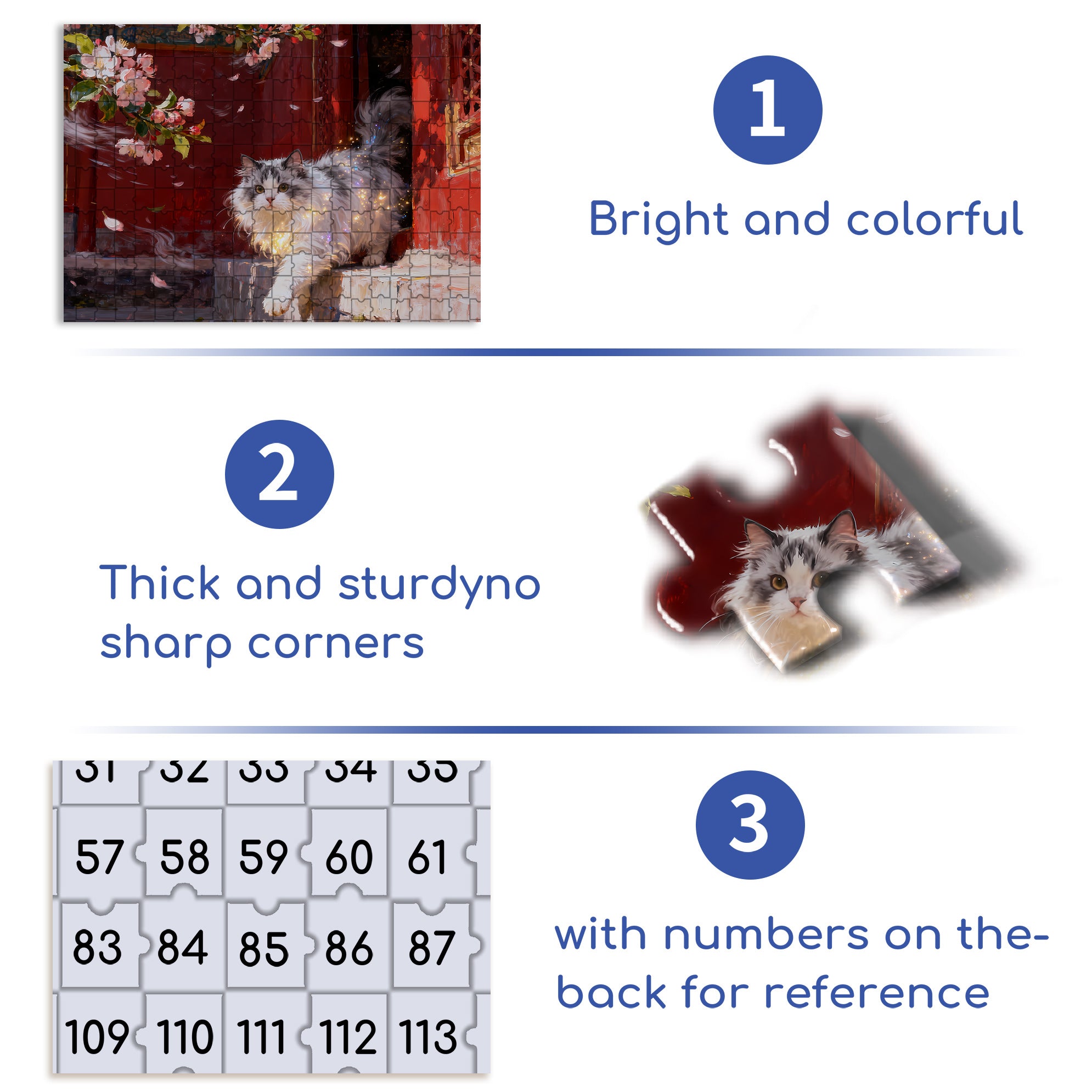 The Cats In The Forbidden City 500pcs/1000pcs Jigsaw Puzzle, Scratch-Resistant, Interactive Family Game & Brain-Boosting DIY Decor, Perfect for Halloween, Christmas & New Year Gifts, Family Puzzle Game