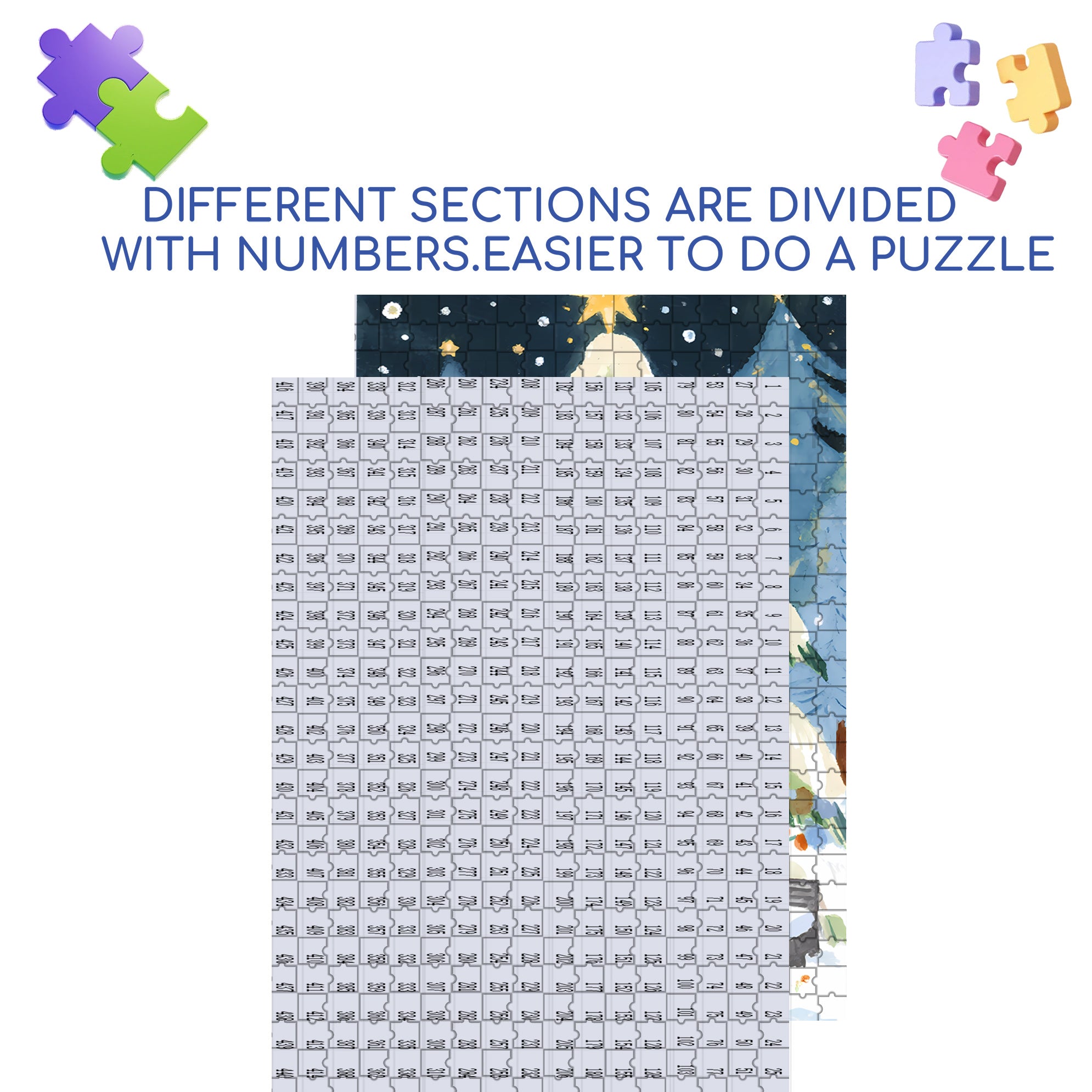 The Christmas Of The Little Bear 500pcs/1000pcs Jigsaw Puzzle, Scratch-Resistant, Interactive Family Game & Brain-Boosting DIY Decor, Perfect for Halloween, Christmas & New Year Gifts, Family Puzzle Game
