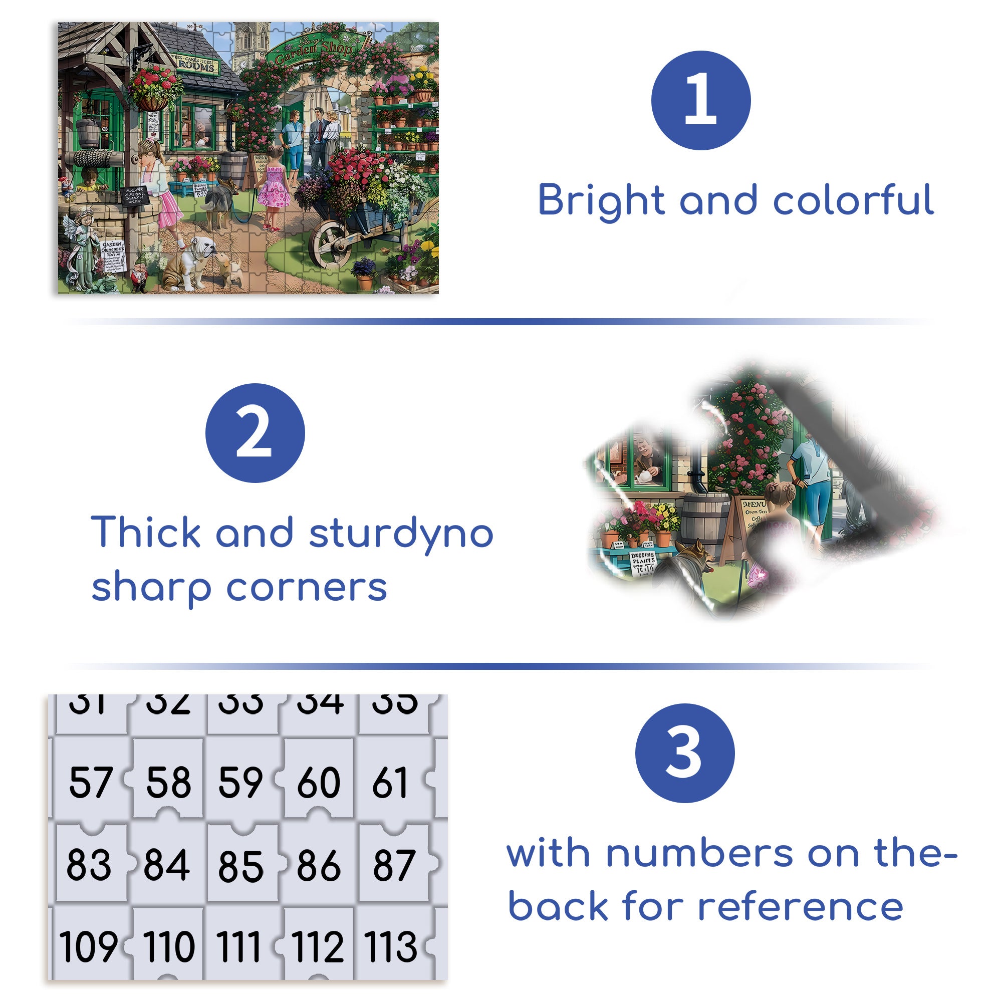 The Garden Shop 500pcs/1000pcs Jigsaw Puzzle, Scratch-Resistant, Interactive Family Game & Brain-Boosting DIY Decor, Perfect for Halloween, Christmas & New Year Gifts, Family Puzzle Game