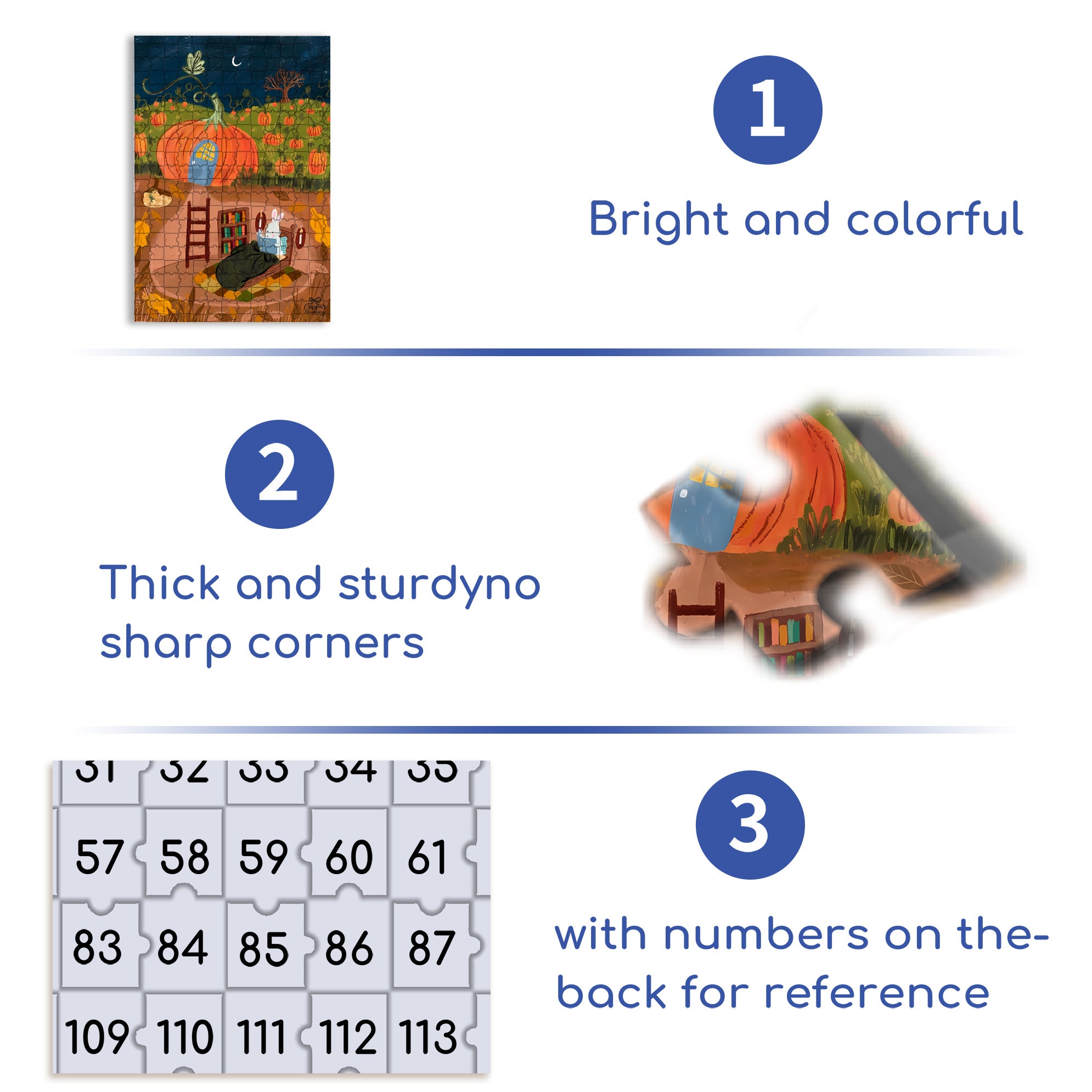 The Rabbit's Den 500pcs/1000pcs Jigsaw Puzzle, Scratch-Resistant, Interactive Family Game & Brain-Boosting DIY Decor, Perfect for Halloween, Christmas & New Year Gifts, Family Puzzle Game