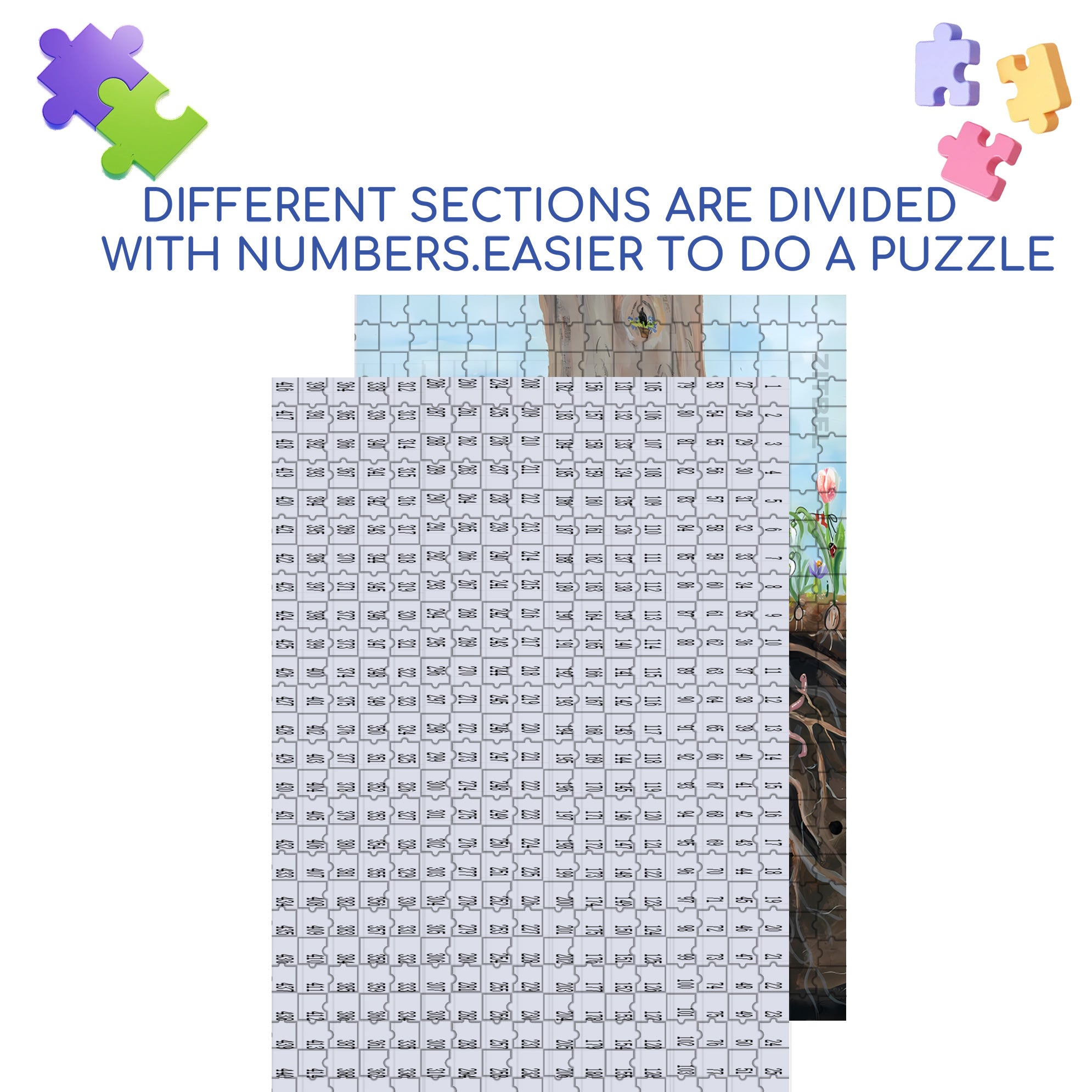 The Spring Tree 500pcs/1000pcs Jigsaw Puzzle, Scratch-Resistant, Interactive Family Game & Brain-Boosting DIY Decor, Perfect for Halloween, Christmas & New Year Gifts, Family Puzzle Game