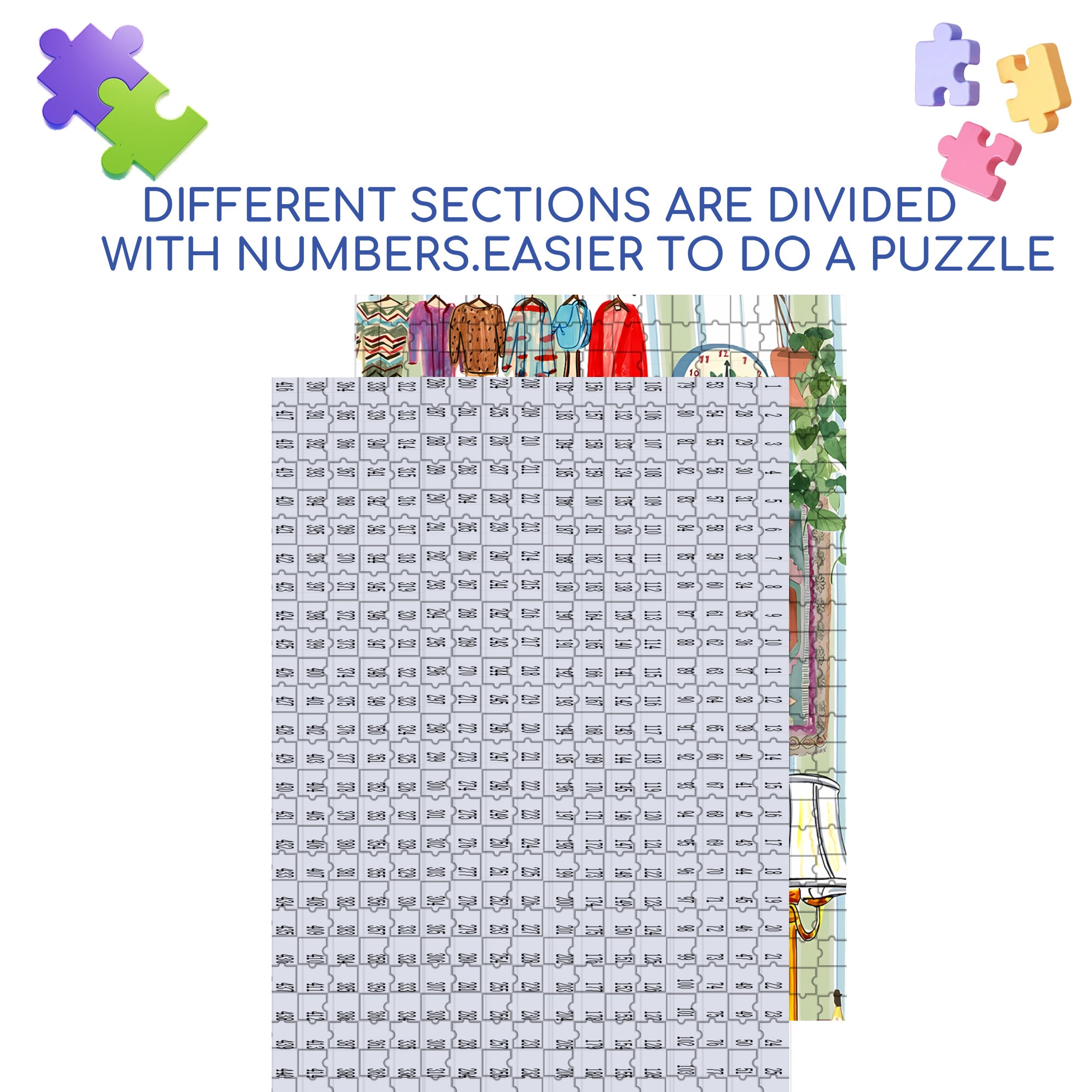 Tiny Home 500pcs/1000pcs Jigsaw Puzzle, Scratch-Resistant, Interactive Family Game & Brain-Boosting DIY Decor, Perfect for Halloween, Christmas & New Year Gifts, Family Puzzle Game